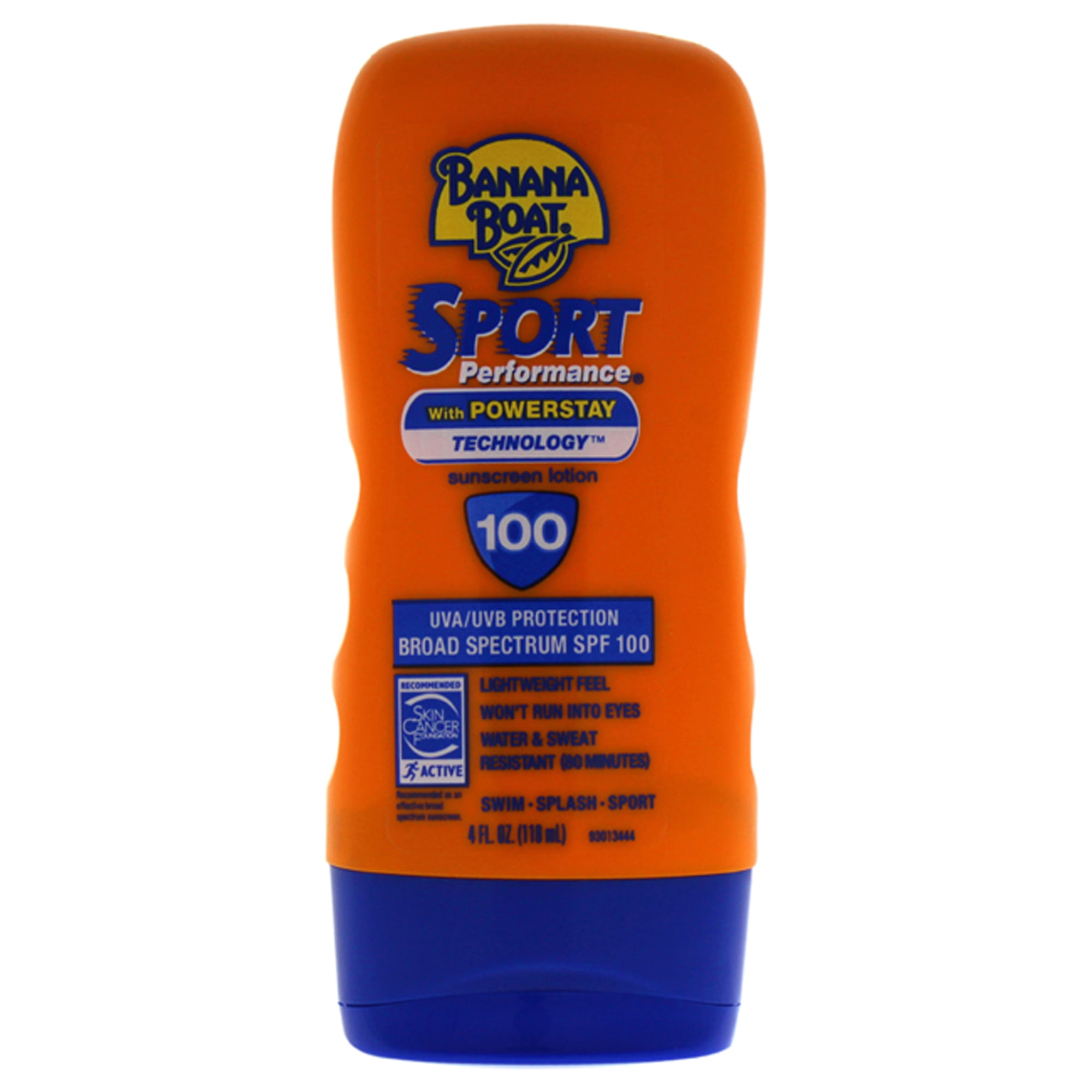 Banana Boat Sport Performance Sunscreen Lotion with Powerstay Technology SPF 100 (White, 3 Pack of 4 oz) 6hiex