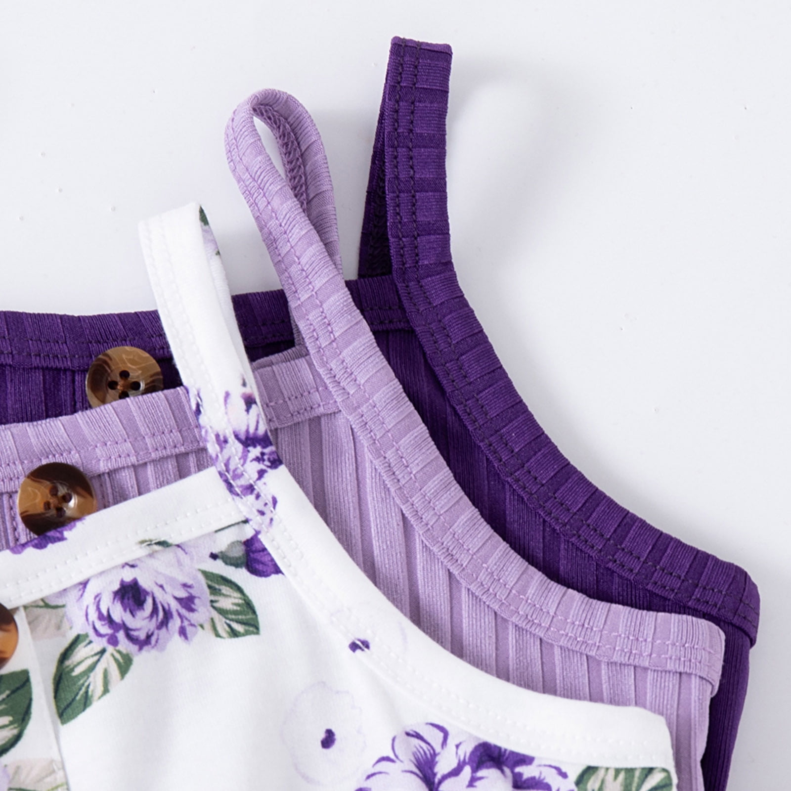 mgoYE Baby Girls Casual Skater A-line Sundress Set (Purple, 18-24 Months, 3-Pack) mclq5