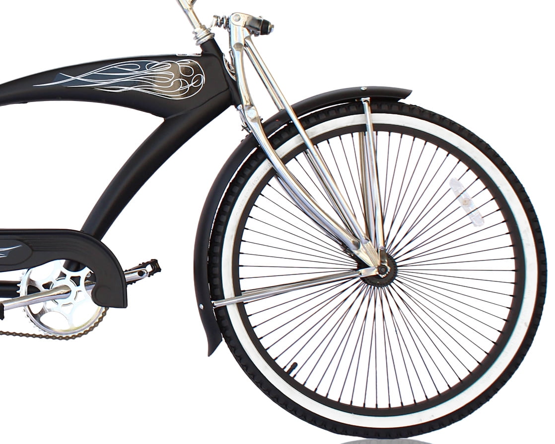 Wonder Wheels Cruiser Bike for Adults, Durable Steel Frame, Comfortable Riding Experience (Black, 26 in) 6bpbq