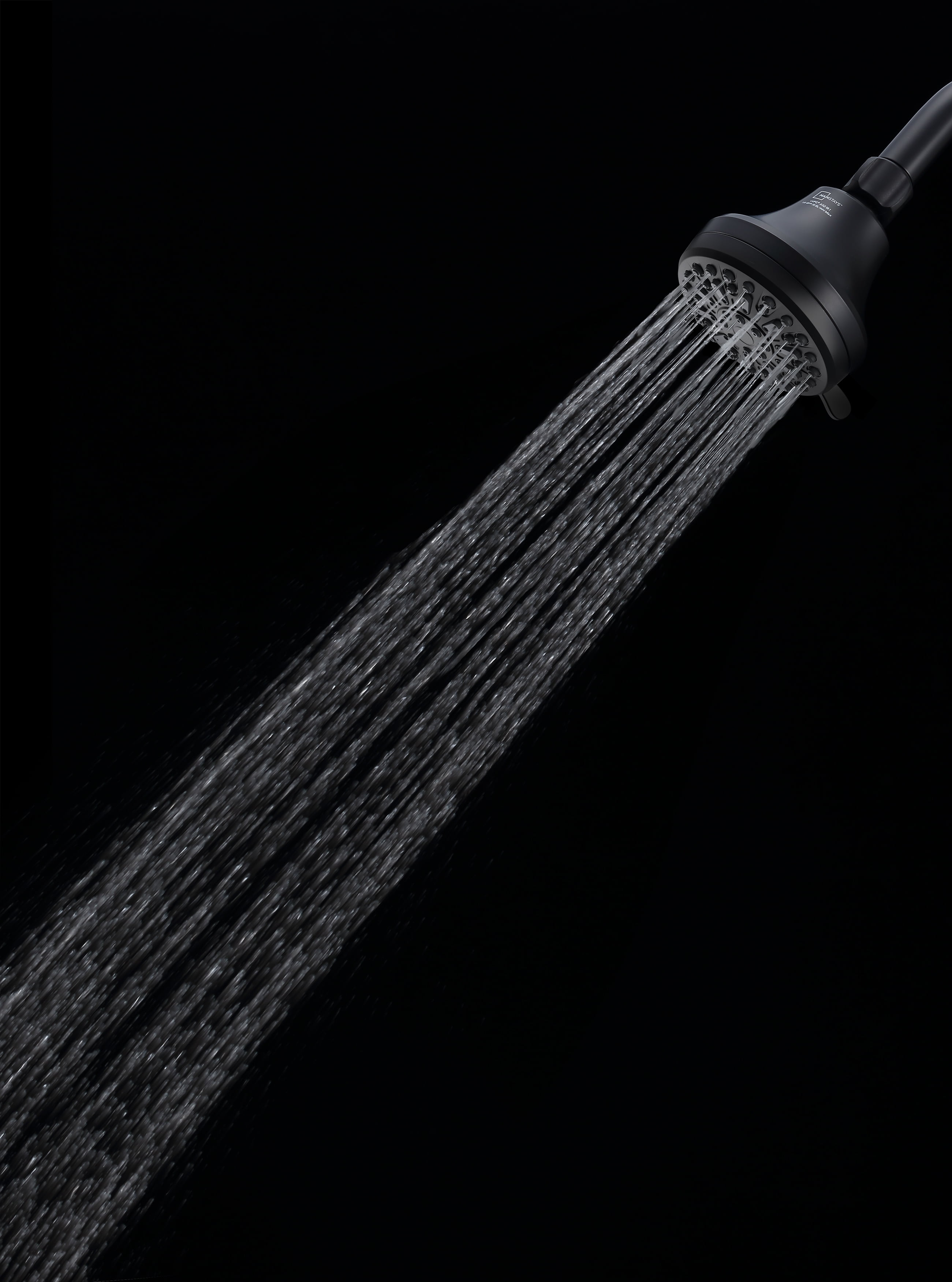 Mainstays 6-Setting Shower Head, High-Pressure Adjustable Spray (Matte Black, 3.5 in Face) 58u1n - Image 7