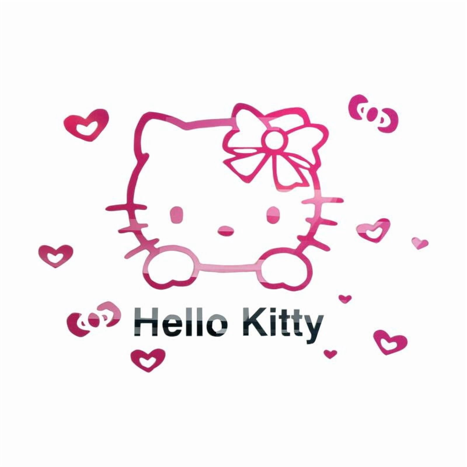 LELE Hello Kitty 3D Wall Decals Cartoon Bedroom Decor (Pink, 12 in x 12 in) k3qjn