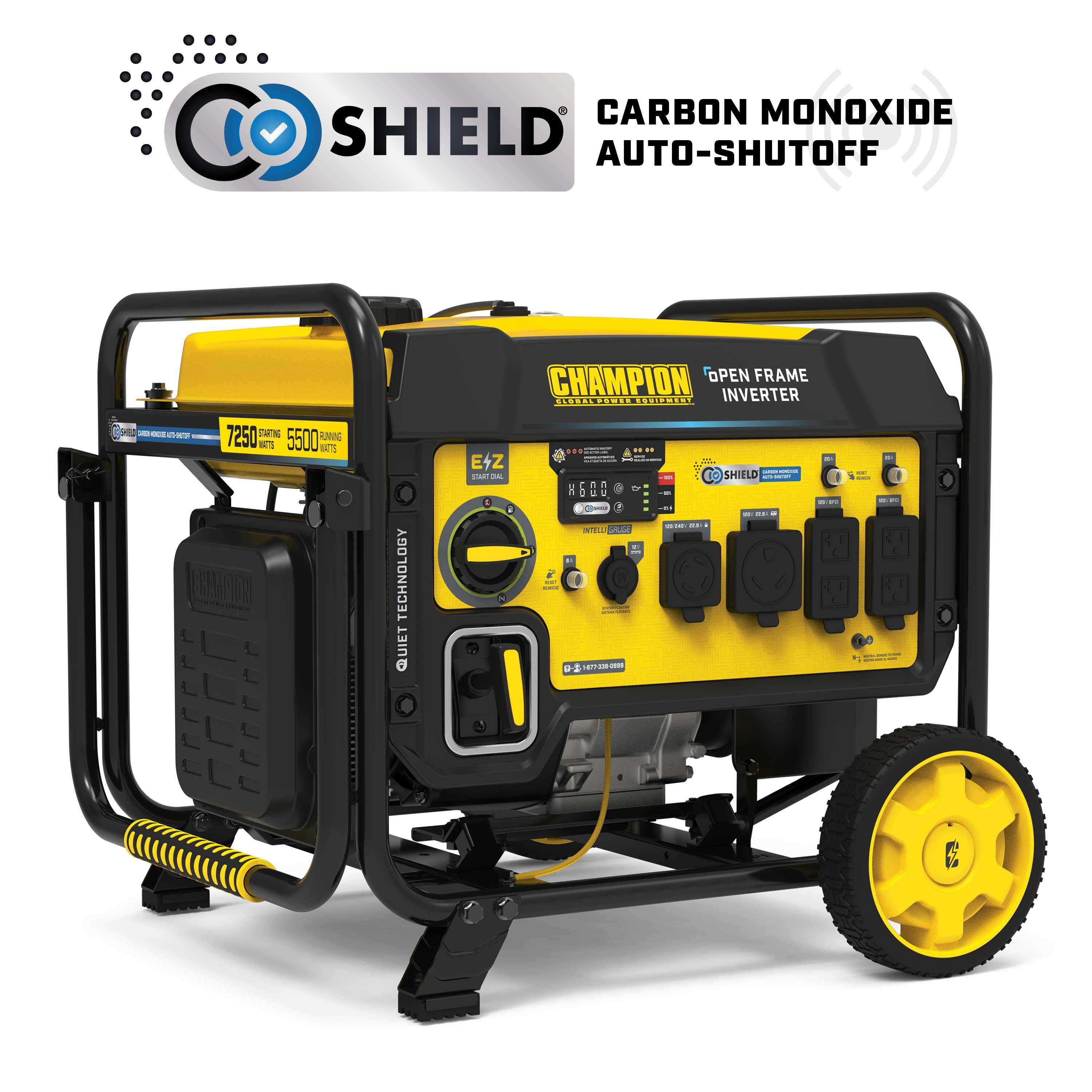 Champion 7250-Watt Portable Inverter Generator with Quiet Technology and CO Shield (7250 Starting Watts) 4867w