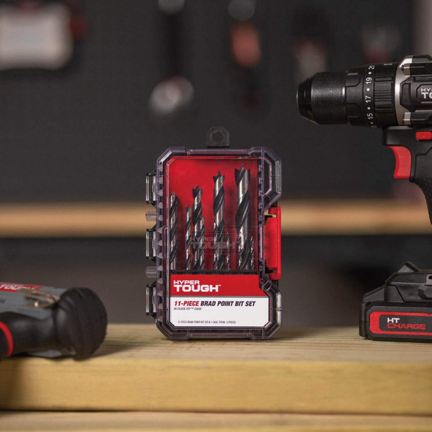 Hyper Tough Brad Point Drill Bit Set (11-Piece, 7/64 in to 1/2 in) sytdx