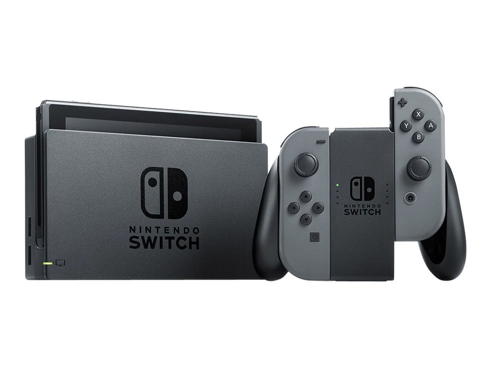 Nintendo Switch Gaming Console with Gray Joy-Con Controllers (Pre-Owned, Gray/Black) 1lrdu