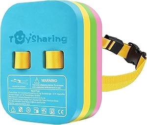 TOYSHARING Kids Swim Training Back Float Belt (Adjustable Foam Layers, 20-55 lbs) xcr4a
