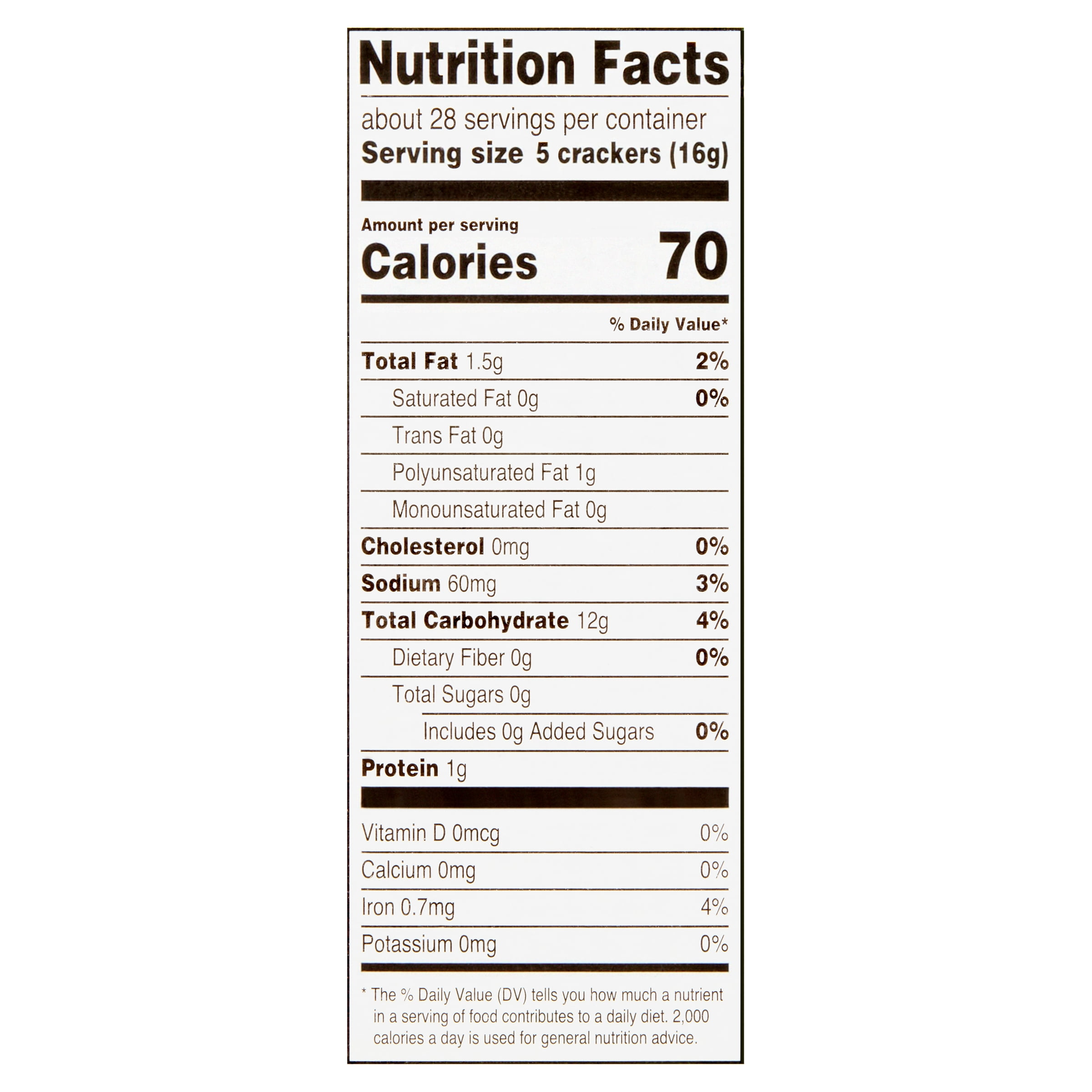 Great Value Unsalted Tops Saltine Crackers (Crispy, Oven-Baked) (6 Pack, 16 oz) i4m7n