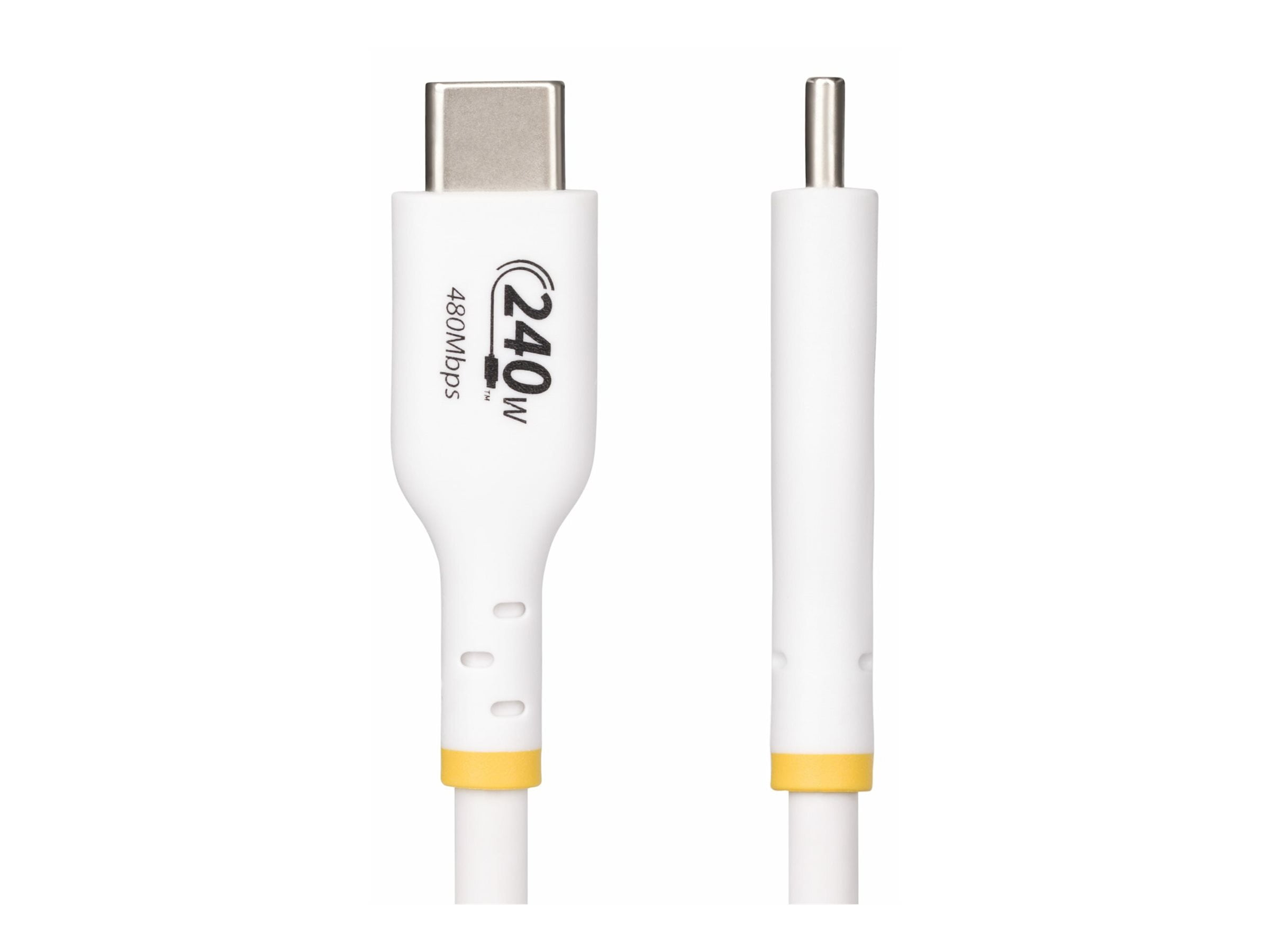 StarTech.com USB-C Charging Cable, 240W PD EPR Fast Charge & Sync, Durable TPE Jacket (White, 13 ft) i0aja