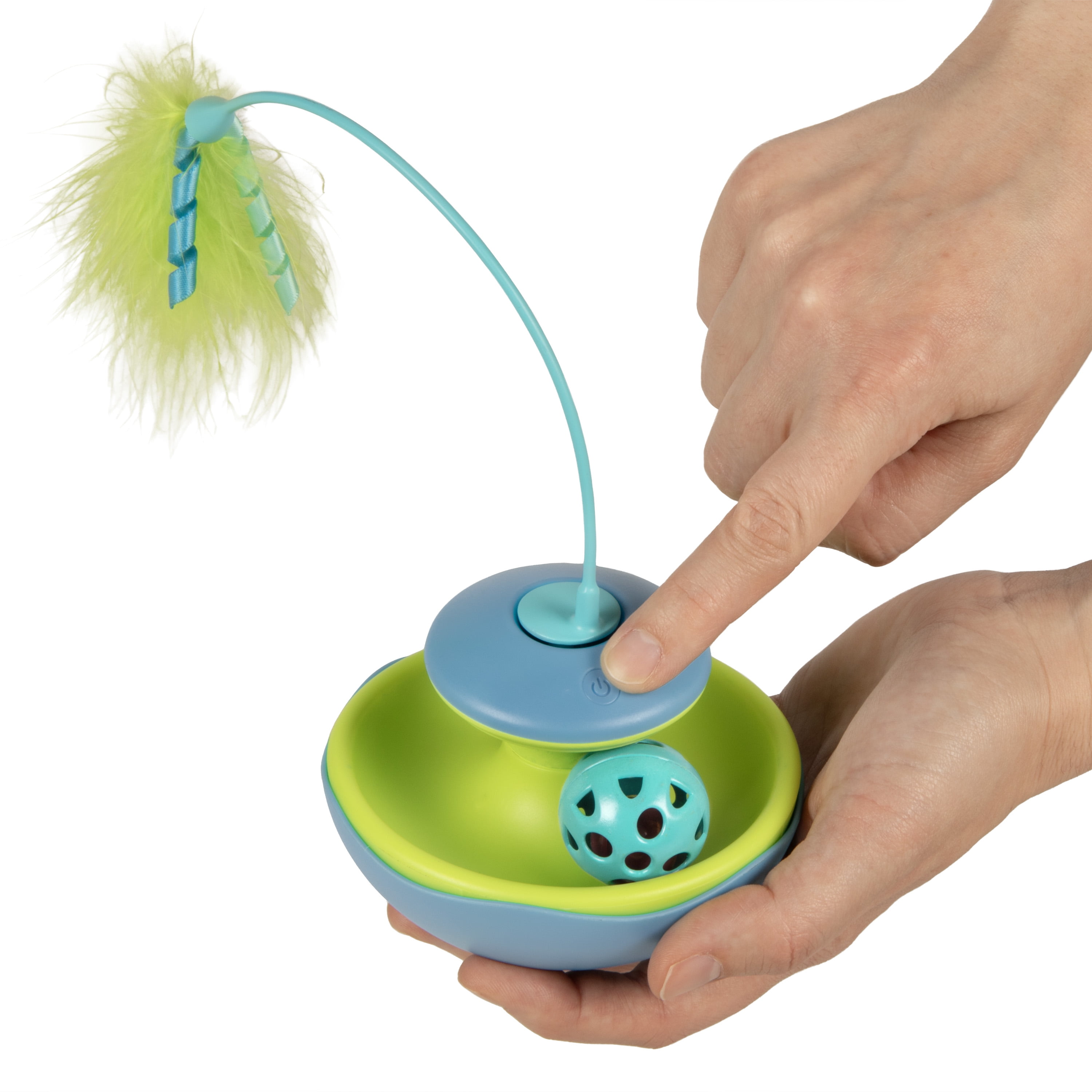 SmartyKat Track Tizzy Motion Cat Toy Electronic Interactive Pet Toy (Blue, 1 ct) q7k3p