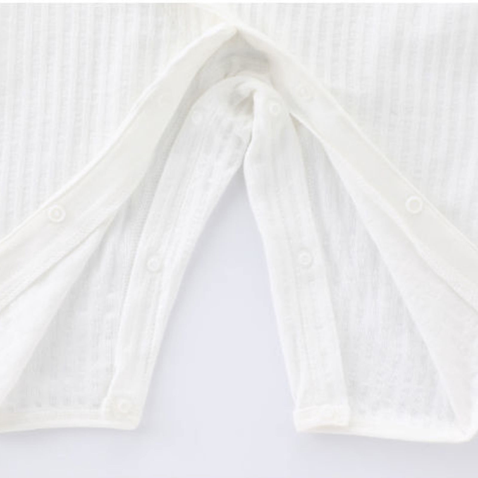 Busydd Unisex Baby Ribbed Cotton Romper Long Sleeve Infant Jumpsuit (White, 0-16 Months) zeng4