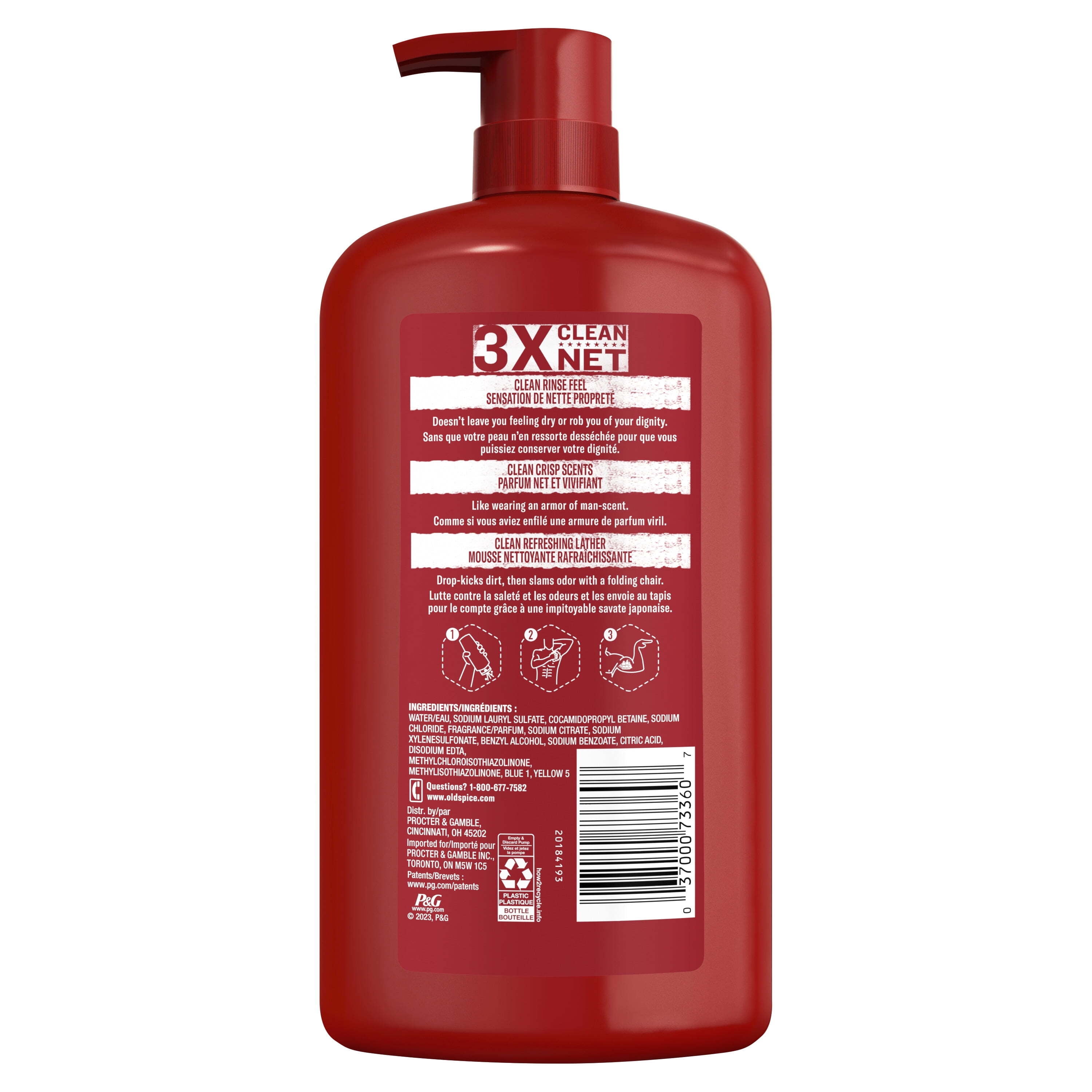 Old Spice High Endurance Body Wash for Men, Pure Sport Scent, Long-Lasting Freshness (33.4 fl oz) mz4tz