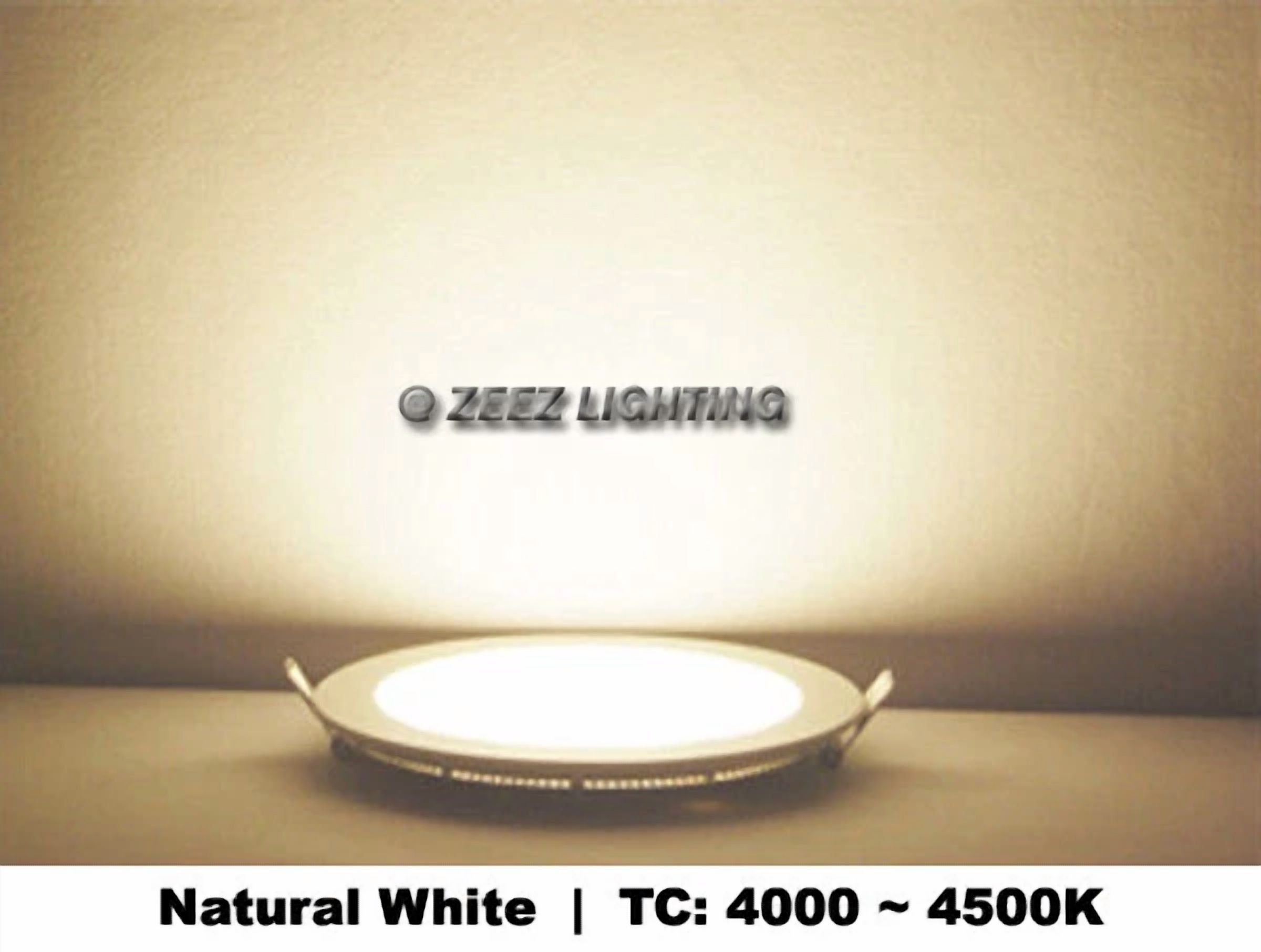 Knack 6W 4-Inch Round LED Recessed Ceiling Light Slim Wafer Panel (Natural White, 4 in) j25xu