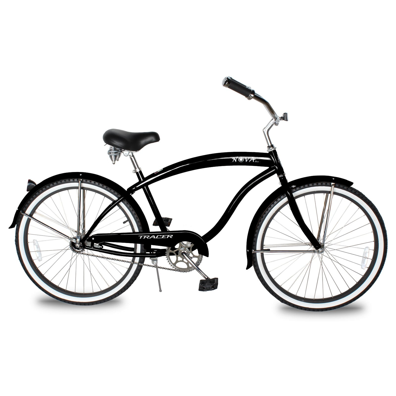 Wonder Wheels Beach Cruiser 7-Speed Bicycle with Fender (Black) hthqp