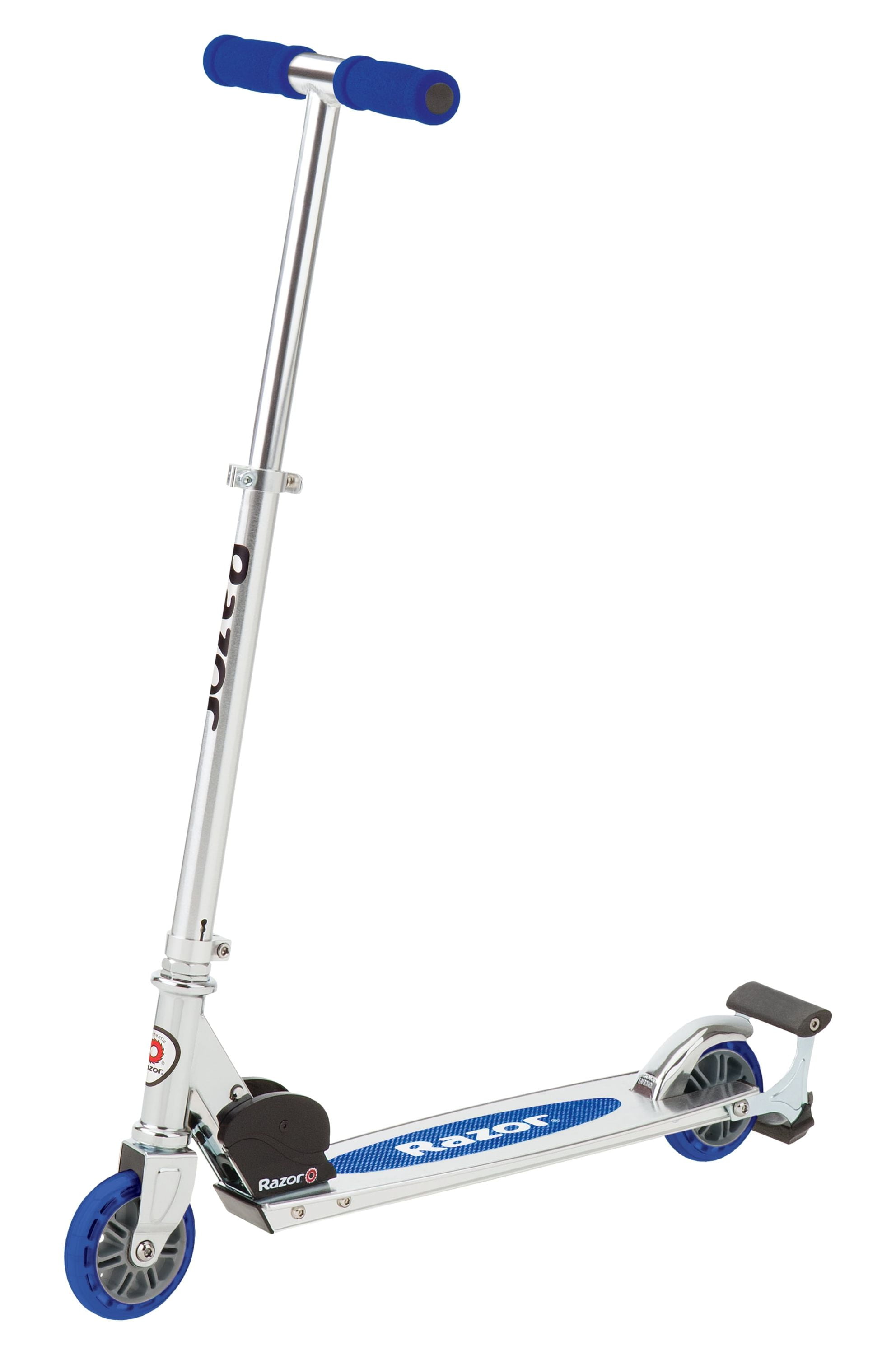 Razor Spark Kick Scooter with Light-Up Flint Pads, Foldable Aluminum Frame, Adjustable Handlebars (Blue, 143 lb Capacity) furpf
