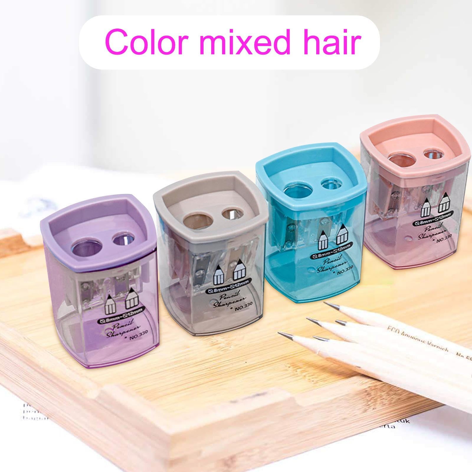 Meiiso Dual Hole Pencil Sharpener, Handheld Manual Sharpener for Standard and Jumbo Pencils (Green, 1 Pack) 9llm9