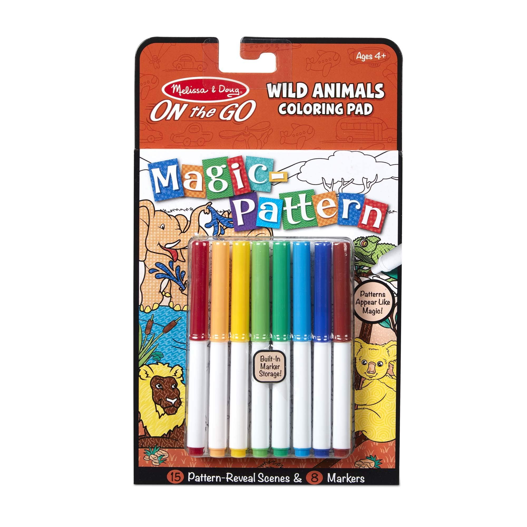 Melissa & Doug Magic Pattern Coloring Pad Wild Animals Activity Set (1 Pack) a5nar