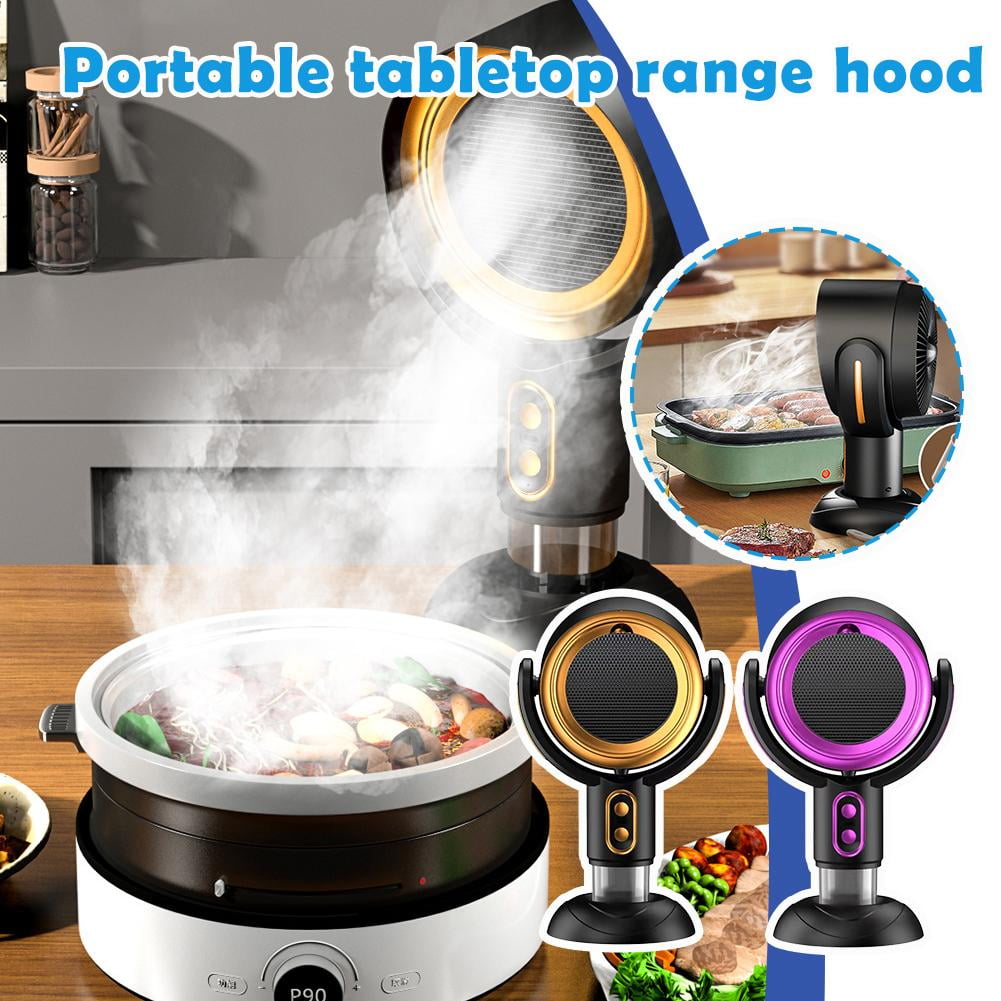 KITPIPI Portable Smoke Purifier Fan for Indoor Use, Compact Air Freshening Device (Black, 1 Pack) jutg6