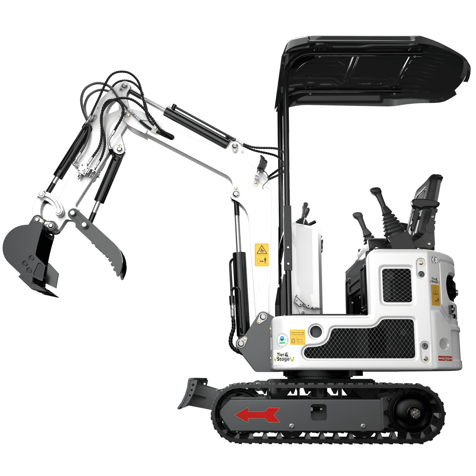 MachPro 1.2 Ton Mini Excavator with B&S Gasoline Engine and Toothless Bucket (88.82 x 36.1 x 87.2 in) 0morh