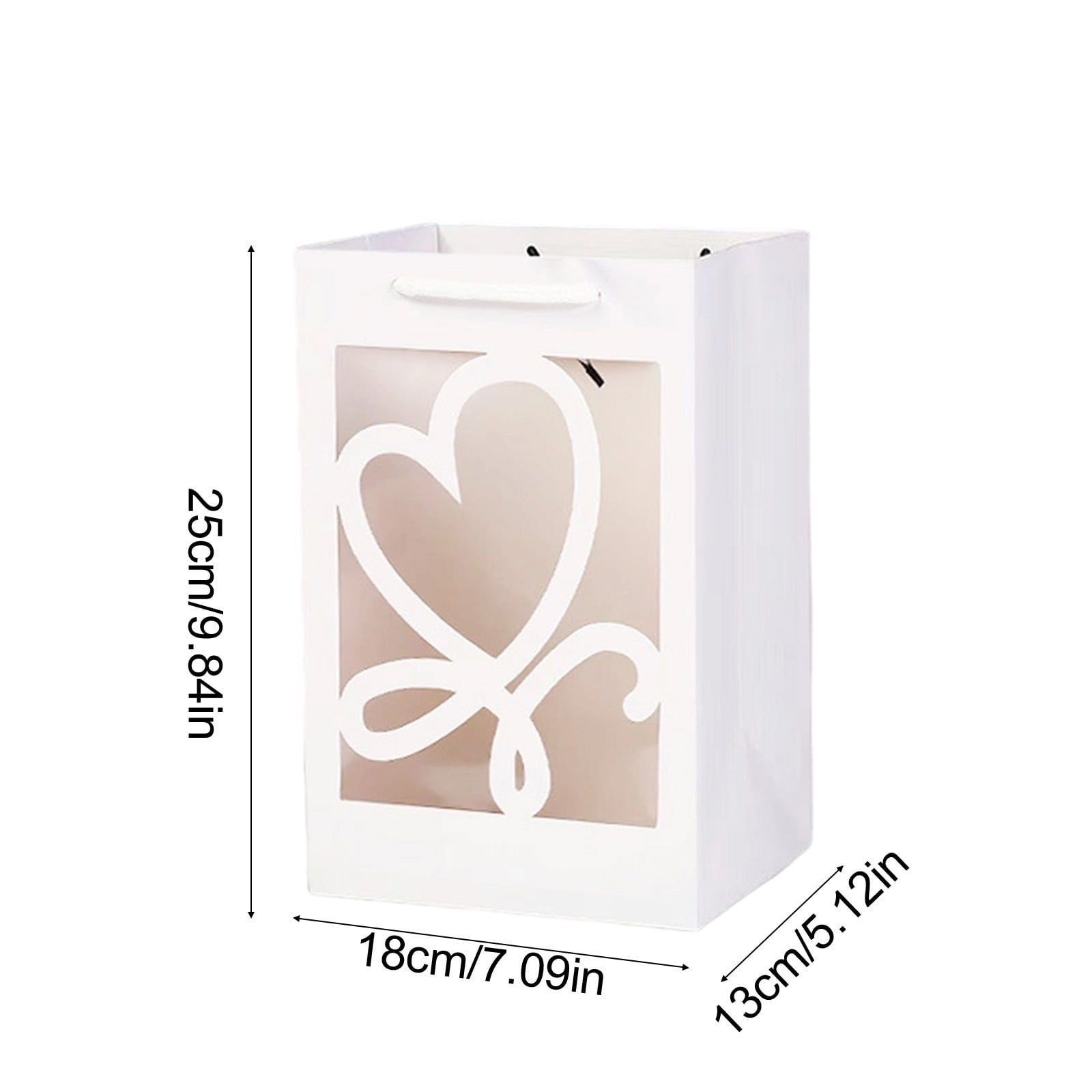 Anhility Clear Gift Bags with Handles (Transparent, 7.09 x 5.12 x 9.84 in) 56pe1