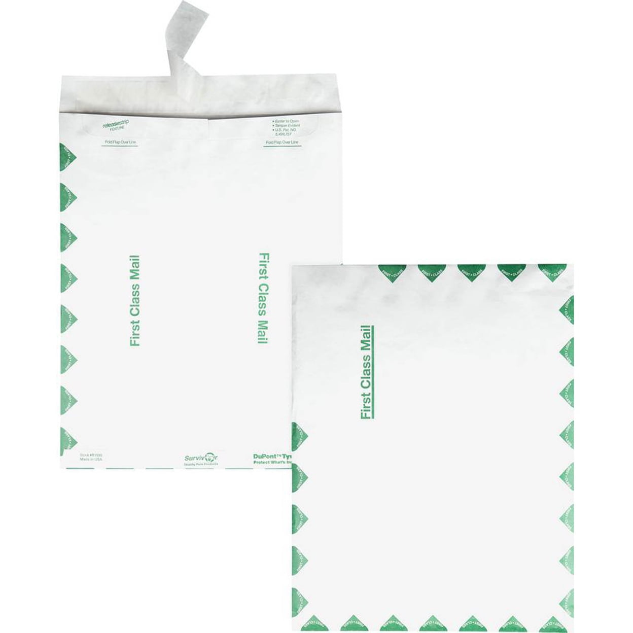 Survivor Tyvek Shipping Envelopes, Tear-Resistant Mailing Mailers, Peel and Seal Closure (White, 10 in x 13 in, 100 Count) pxgfc