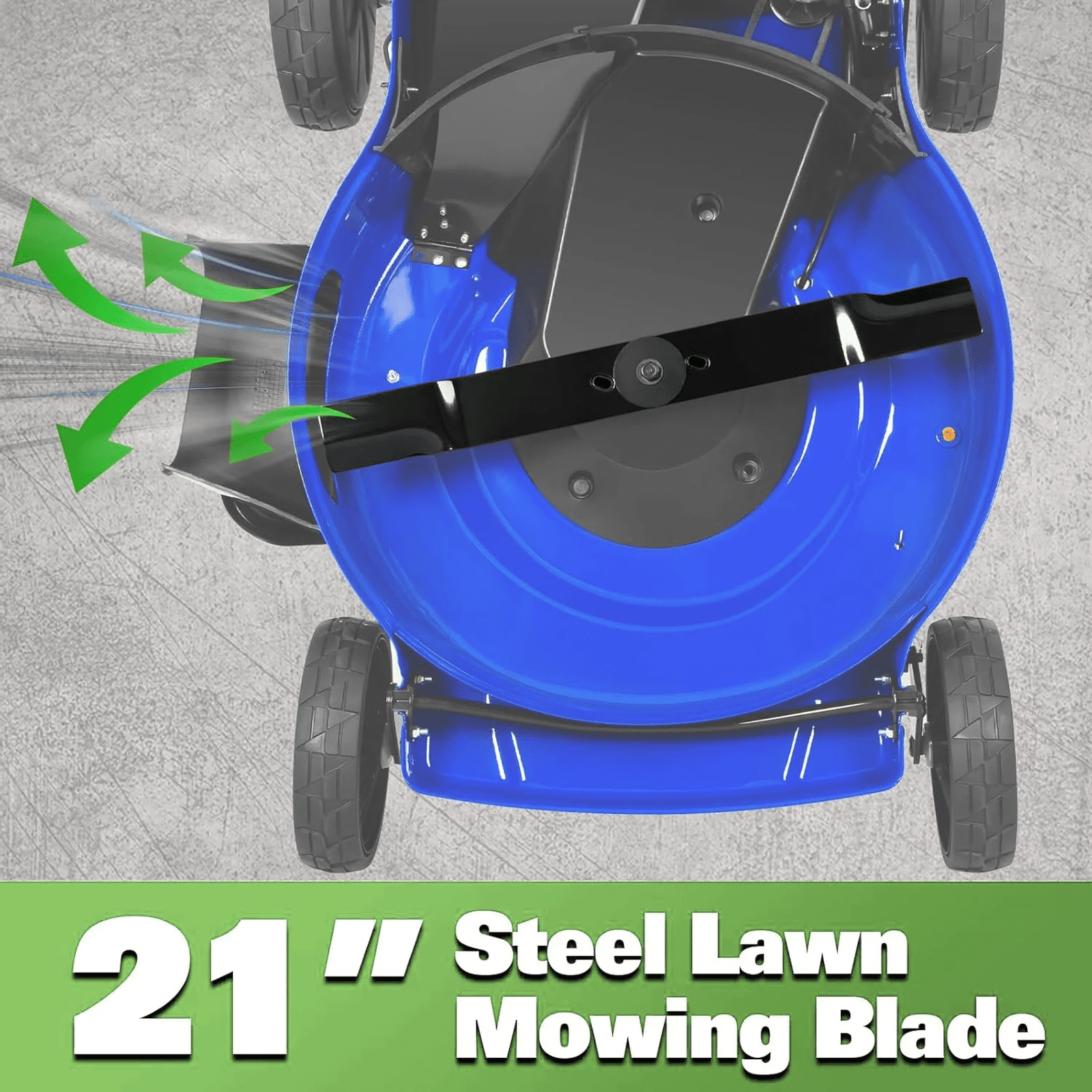 ANLIBATT 21 Inch Self-Propelled Gas Lawn Mower (201cc 4-Cycle Engine, 3-in-1 Cutting System, Blue) 9b6lz