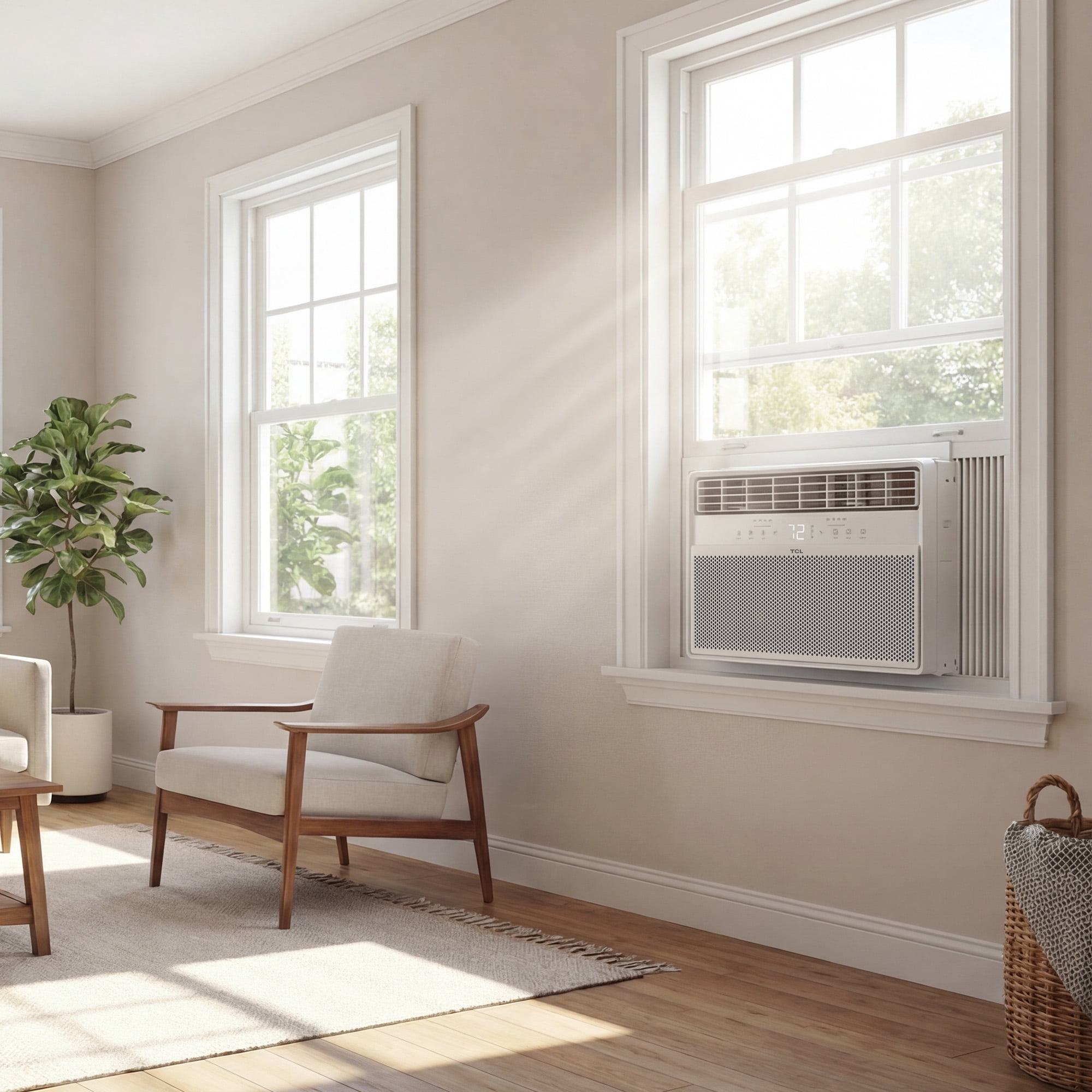 TCL 10,000 BTU Smart Inverter Window Air Conditioner, Quiet Cooling for 450 Sq ft Rooms (White, 10,000 BTU) jbyik