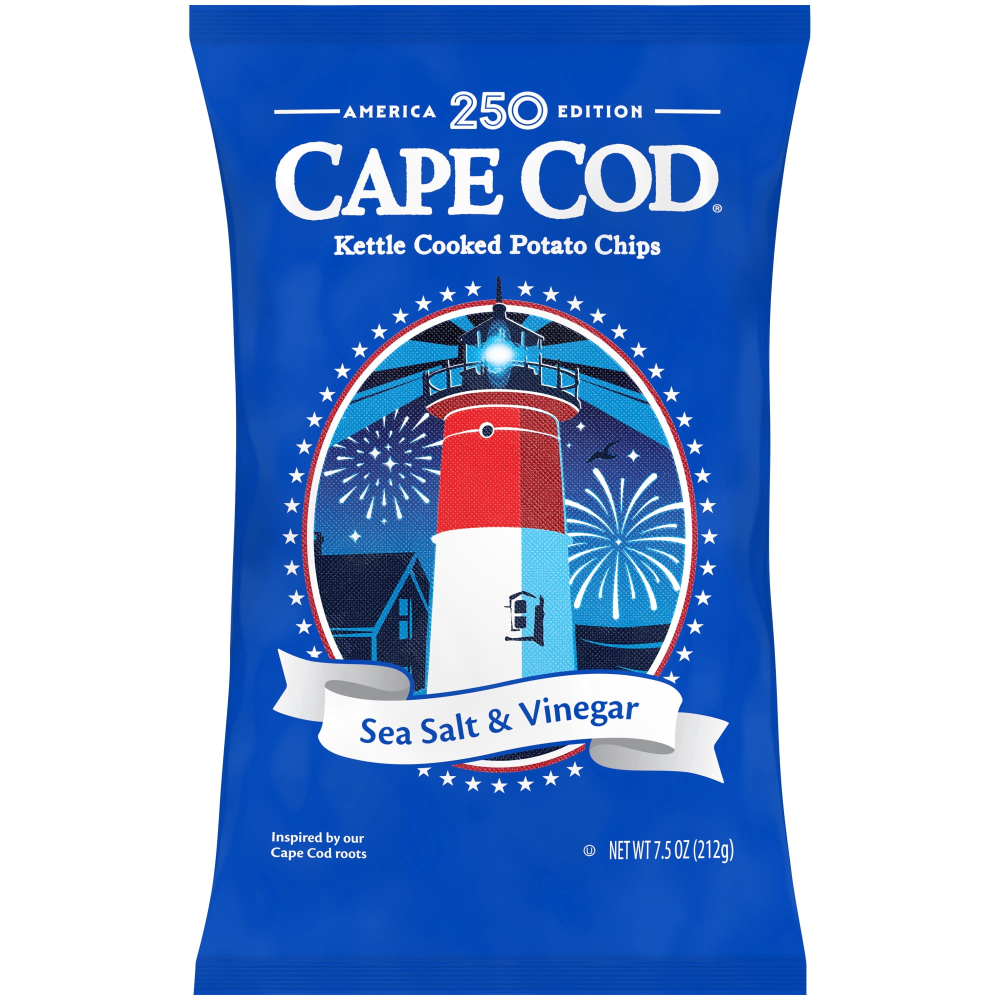 Cape Cod Sea Salt & Vinegar Kettle Cooked Potato Chips (Limited Edition, 7.5 oz) hl4gm