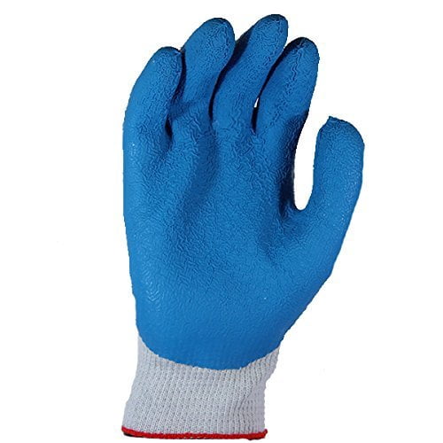 Showa Atlas Fit General Purpose Gloves, Durable Rubber Coated Work Gloves (Blue/Gray, Large, 2 Pair) rz2ei
