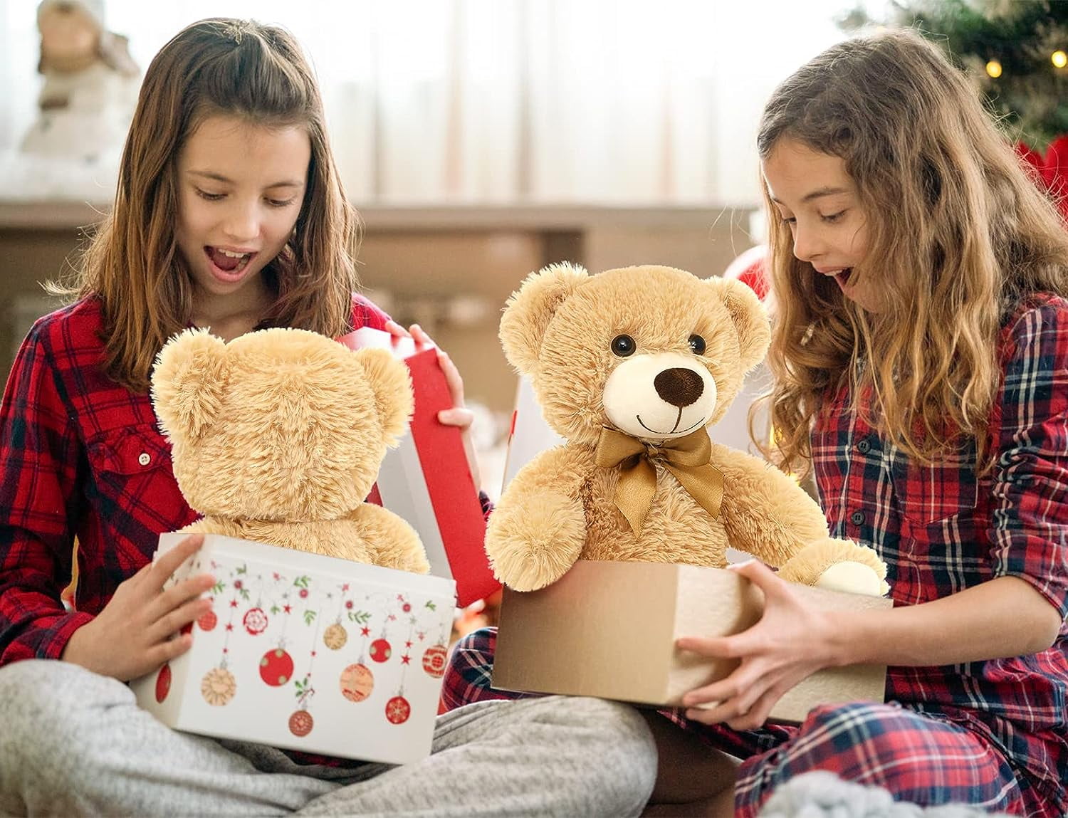 MaoGoLan 14 in Teddy Bear Stuffed Animals Bulk Plush Toy Set (Brown, 12 Pack) 9gu19