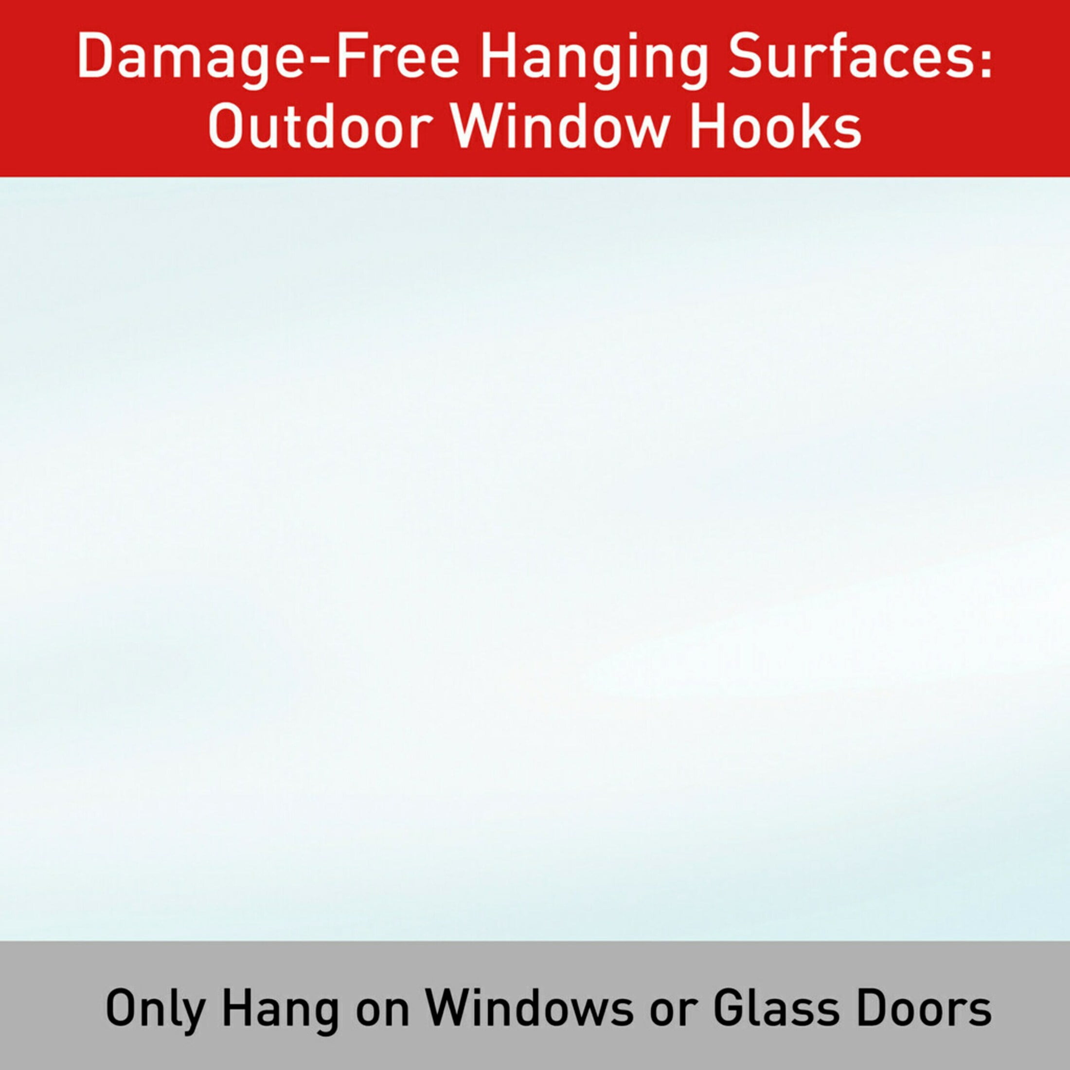 Command Outdoor Clear Window Hooks (Medium, 2 Hooks, 4 Strips) qim17