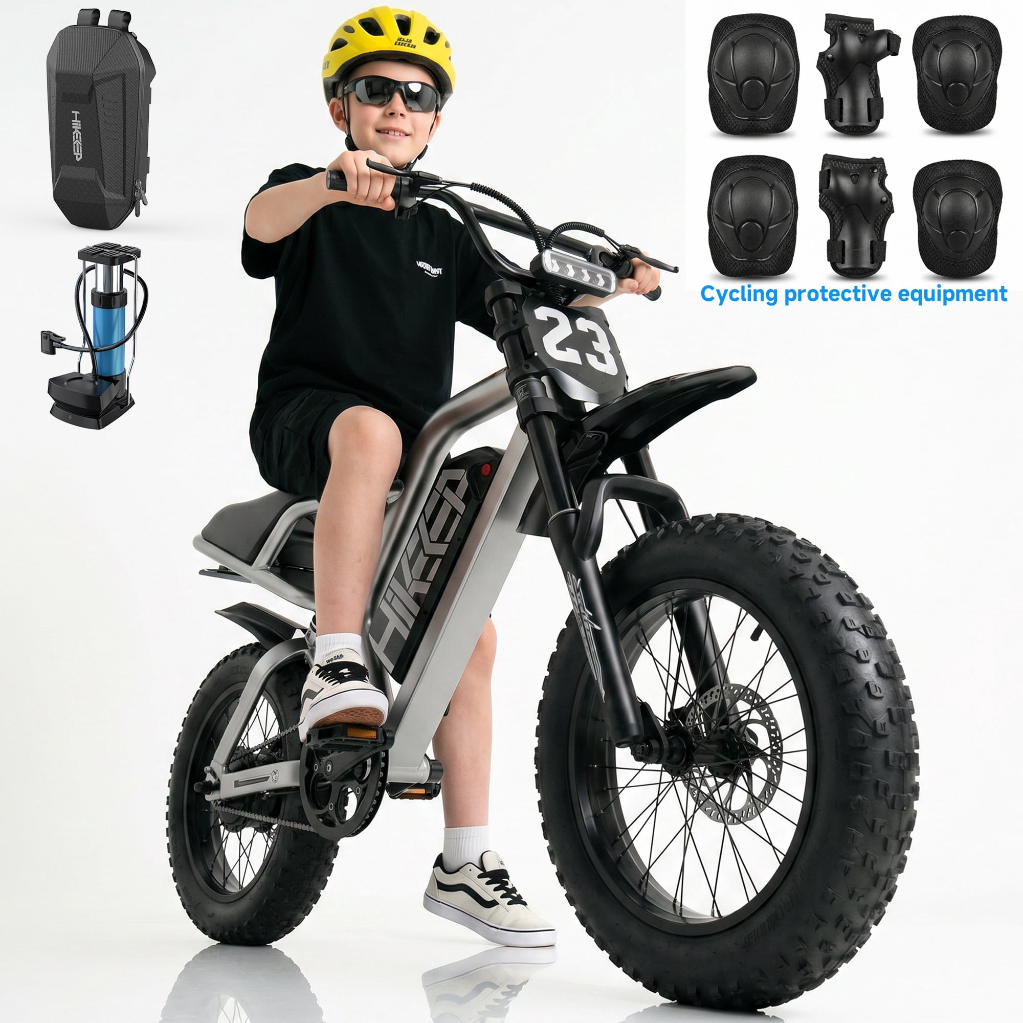 HiKeep Electric Mountain Bike, 750W Motor 25MPH E-Bike with 48V 15Ah Battery (Brown, 16 in Fat Tire) sqpdp