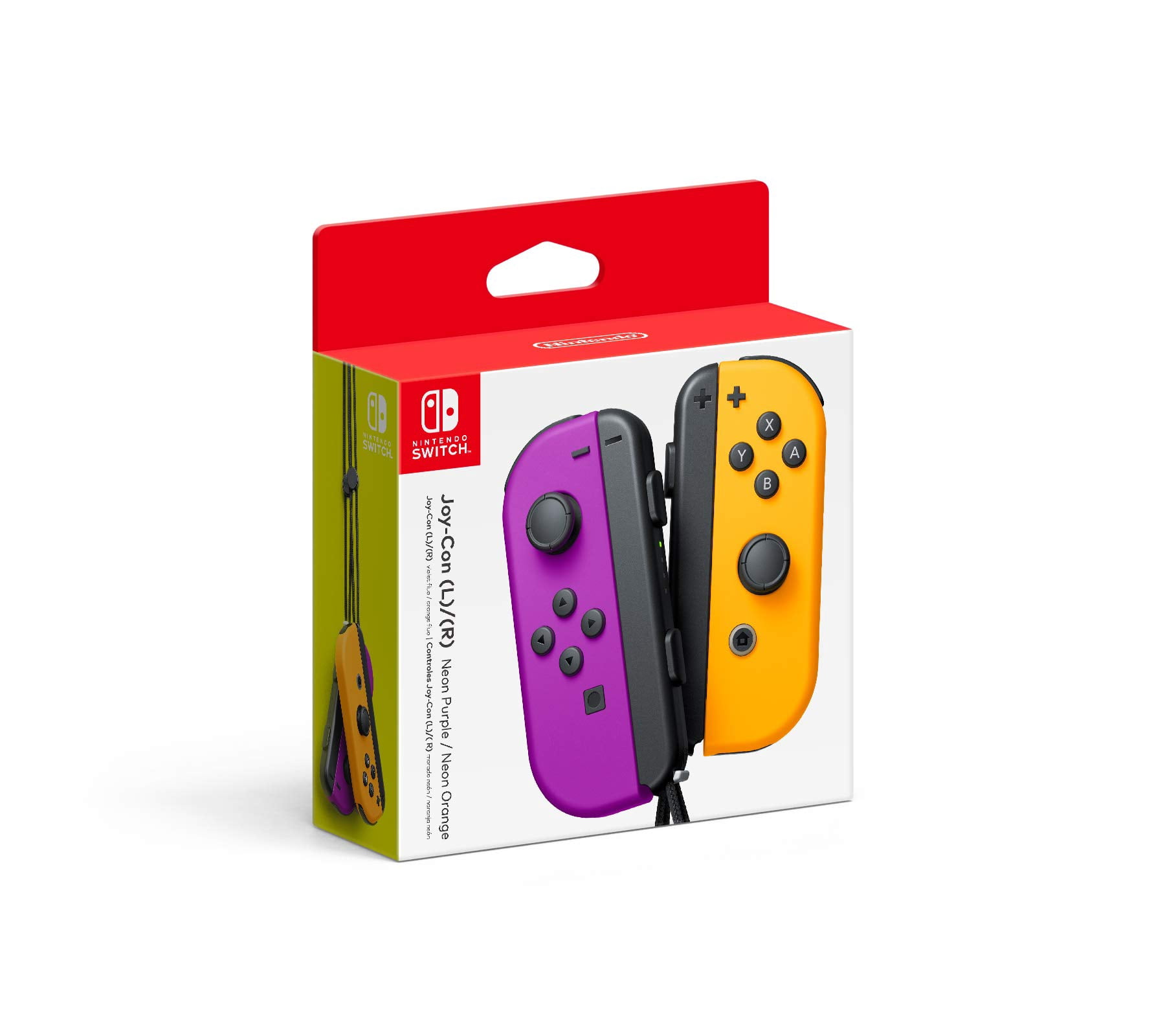 Nintendo Switch Joy-Con Controller Pair (Neon Purple and Neon Orange, 2 Pack) j0xh2