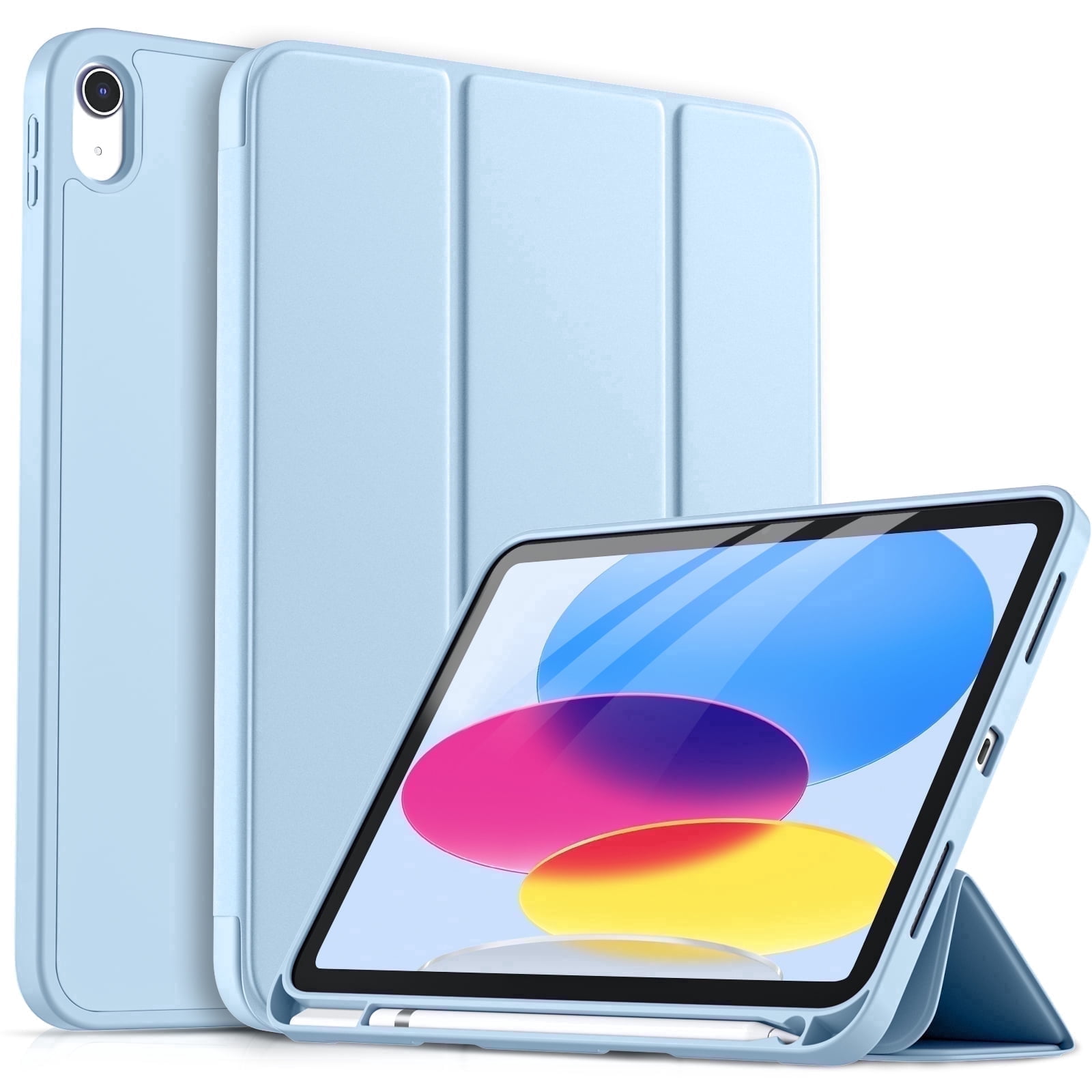 GEAK iPad Case for 11 inch & 10.9 inch Models with Pencil Holder (Blue, 11 in) h8f6o