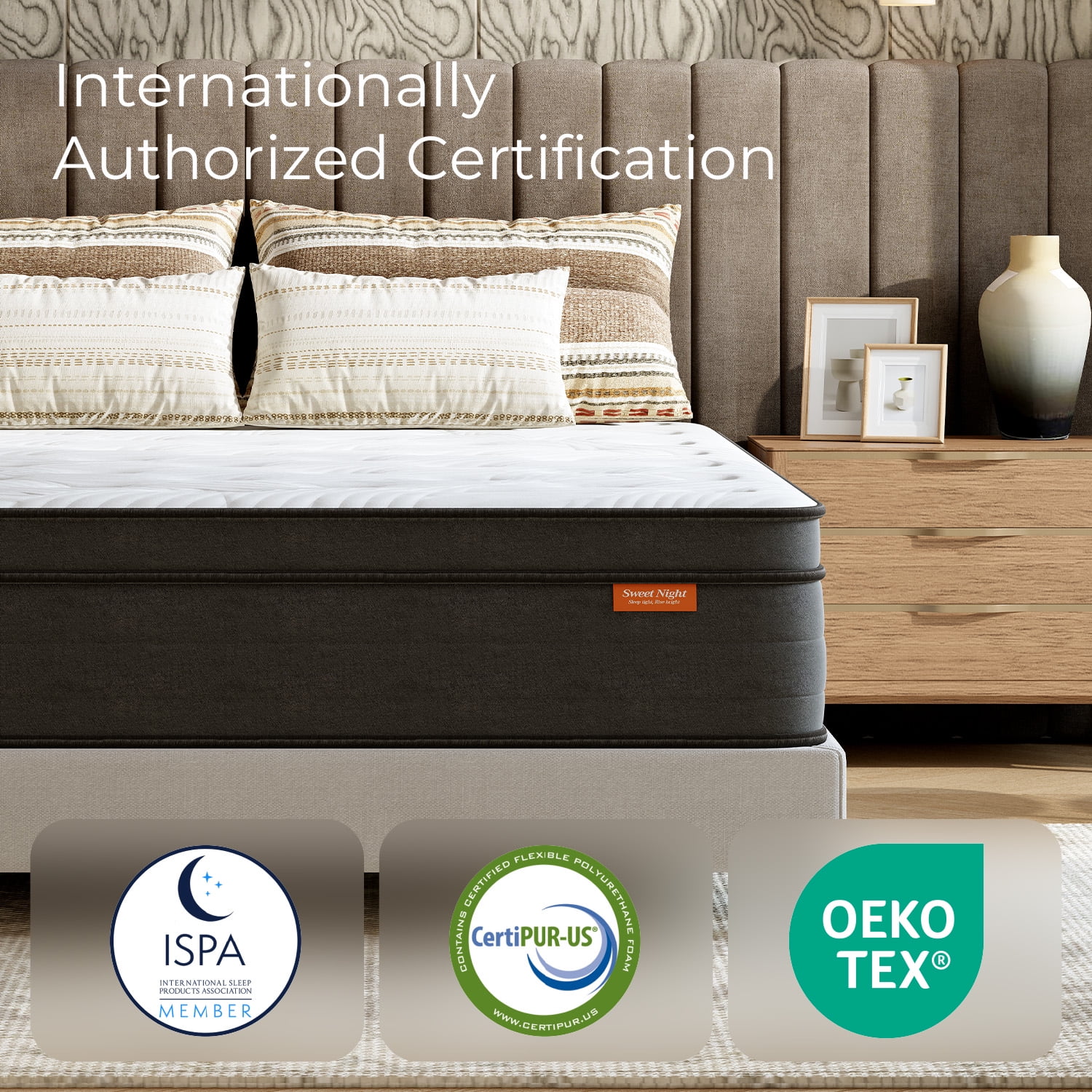 SweetNight Twilighty Hybrid Mattress, Pillow Top Cooling Memory Foam with Individually Wrapped Coils (Queen, 12 in) un0c9