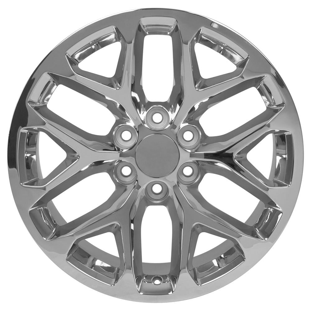 OE Wheels CV98B Replacement Rim for Silverado 1500 Snowflake Style (Chrome, 20x9 in) fvxuj