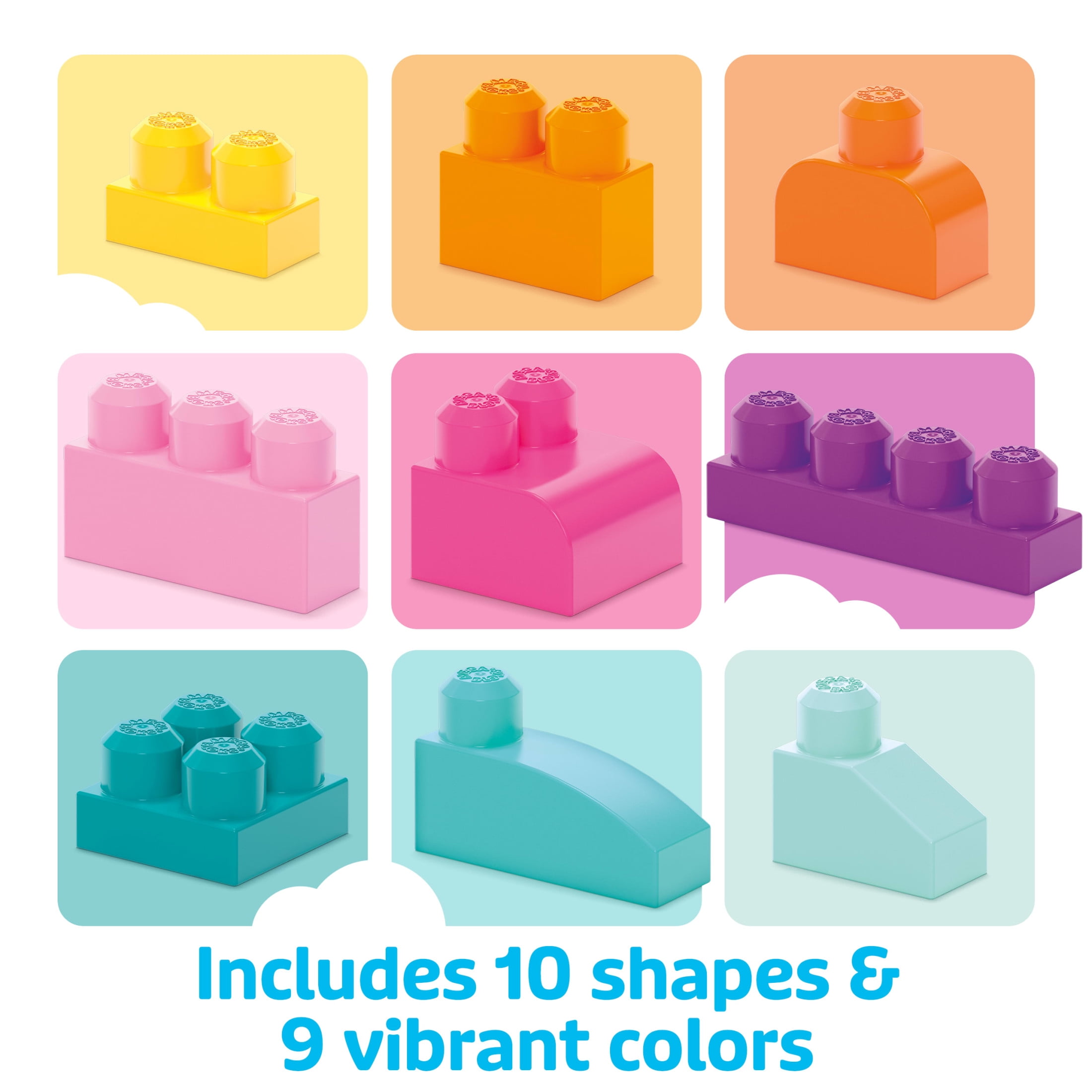 Mega Bloks Fisher-Price Big Building Bag Educational Construction Set (Pink, 80 Pieces) kk0i9