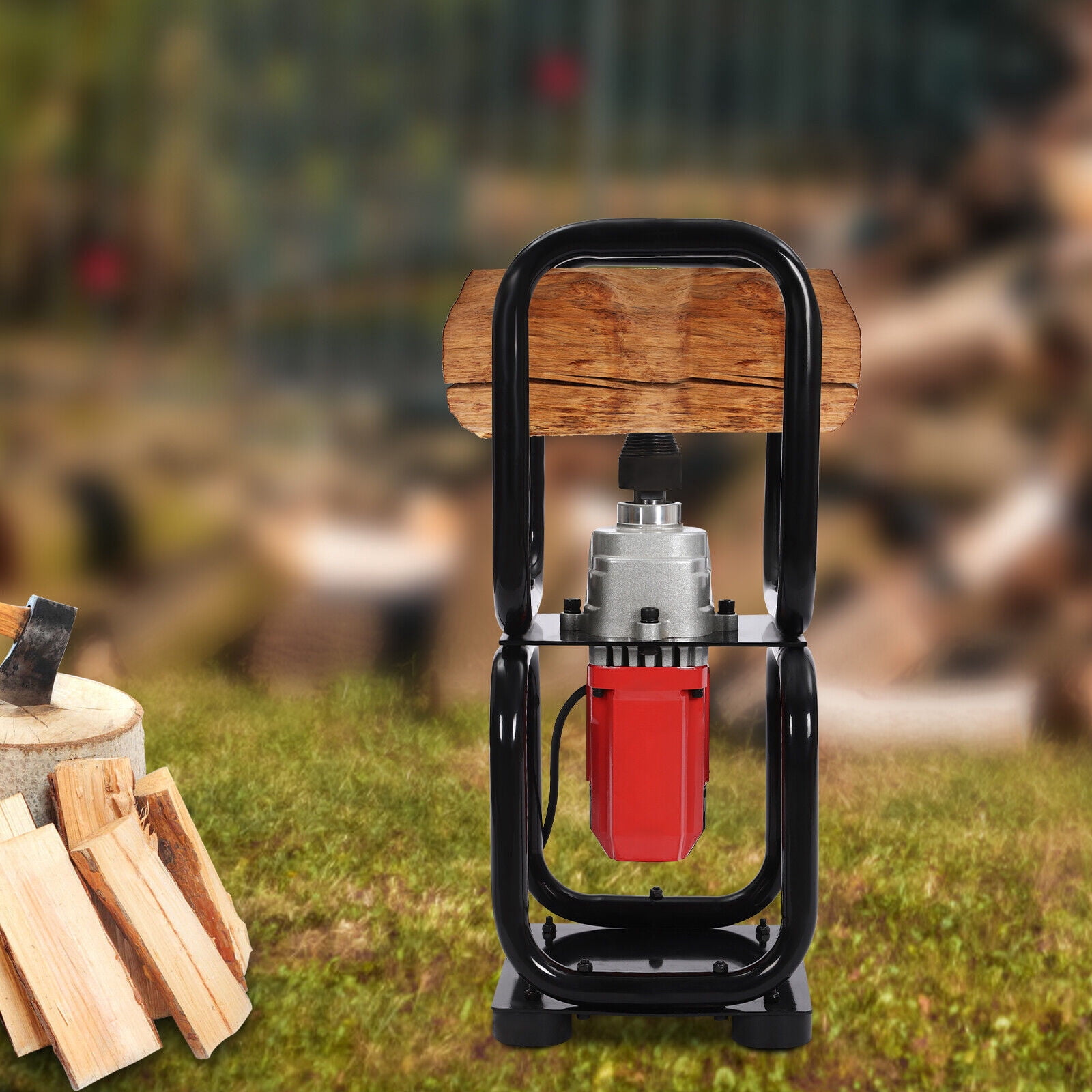TFCFL Electric Log Splitter, 3.3KW Heavy-Duty Firewood Splitting Machine (Black, 450 RPM) wu2b3