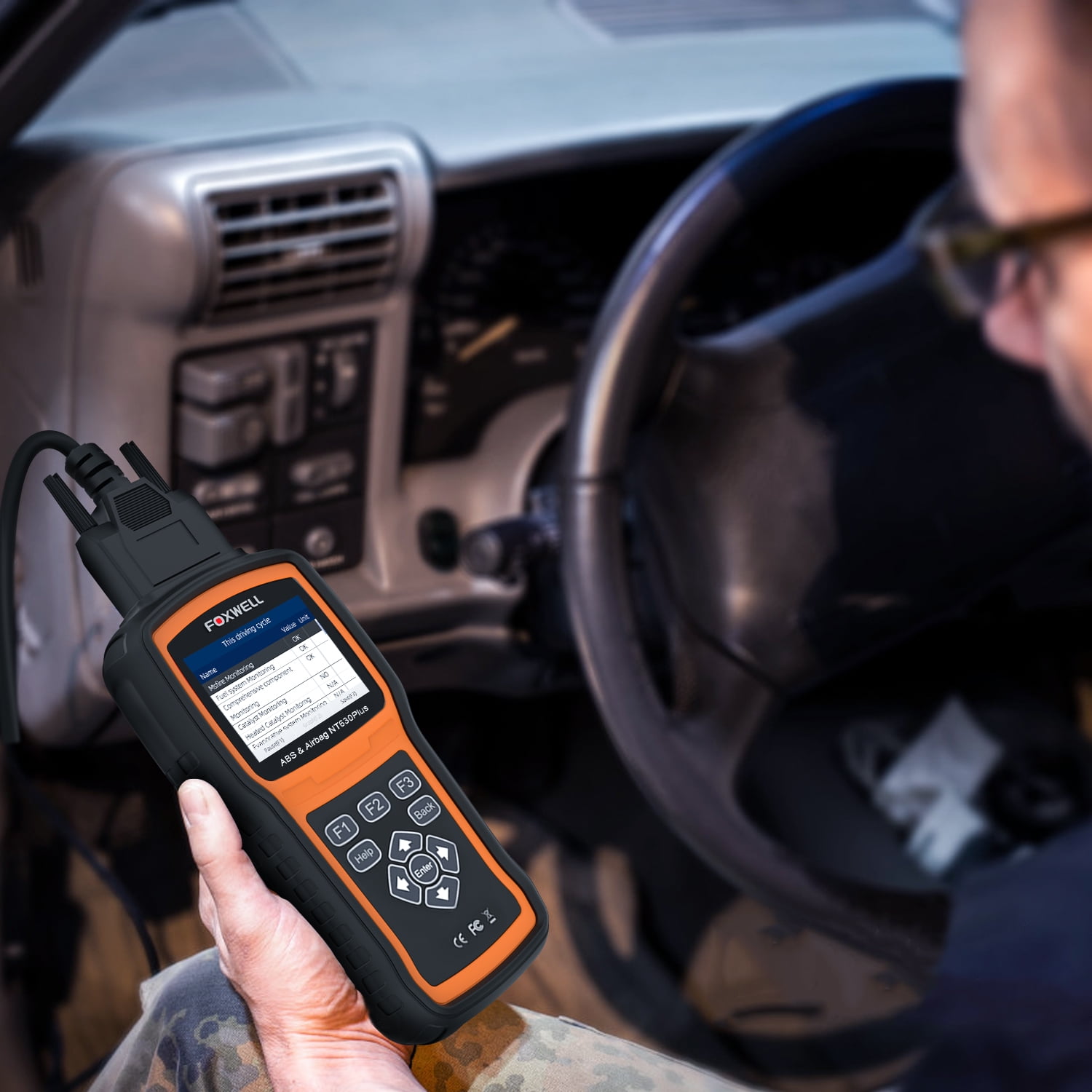 Foxwell NT630 Plus Bidirectional OBD2 Scanner Diagnostic Tool for ABS SRS SAS (Orange) dx4wt - Image 8