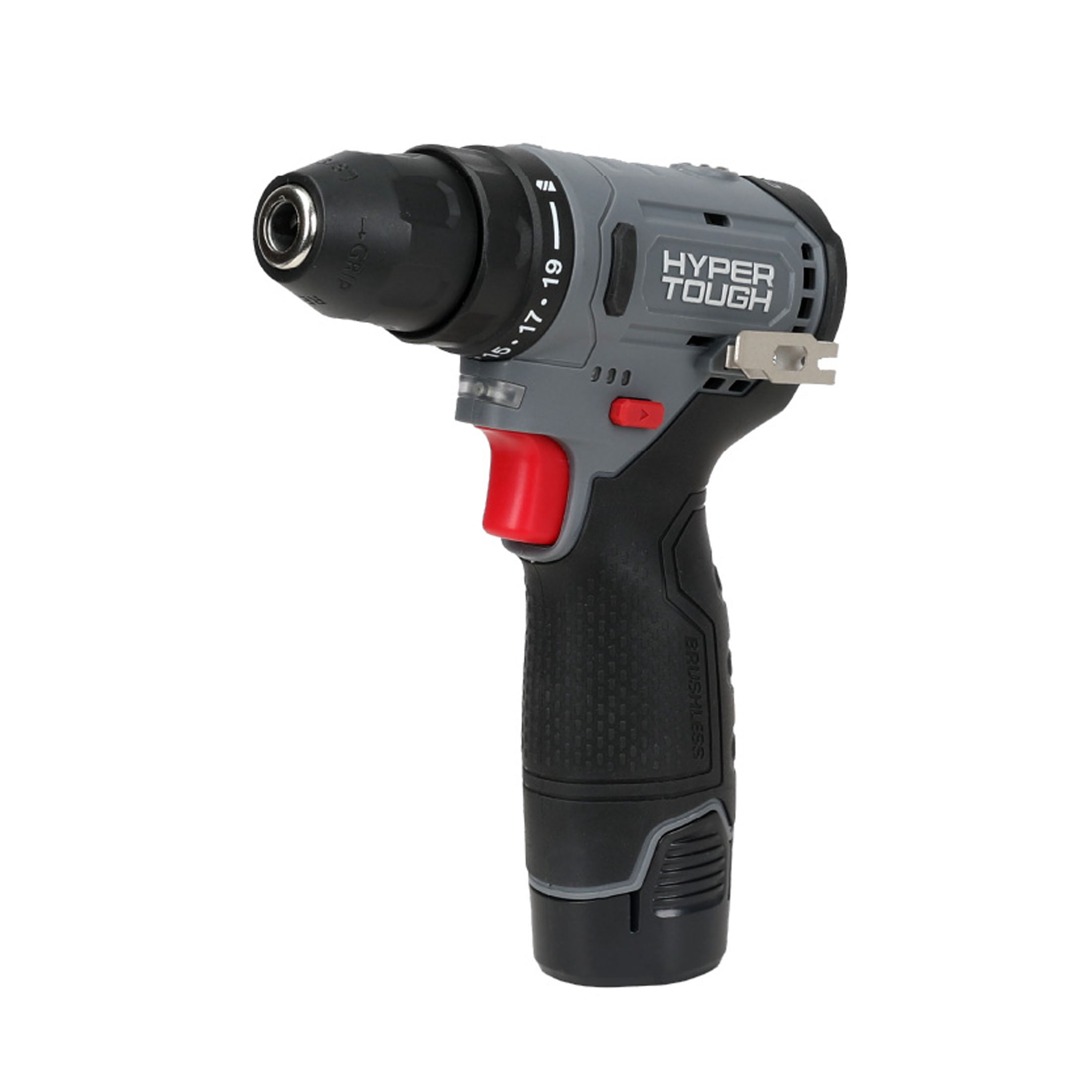 Hyper Tough 12V Brushless Cordless Drill Driver Project Kit (Grey, 50-Piece) vuhc2