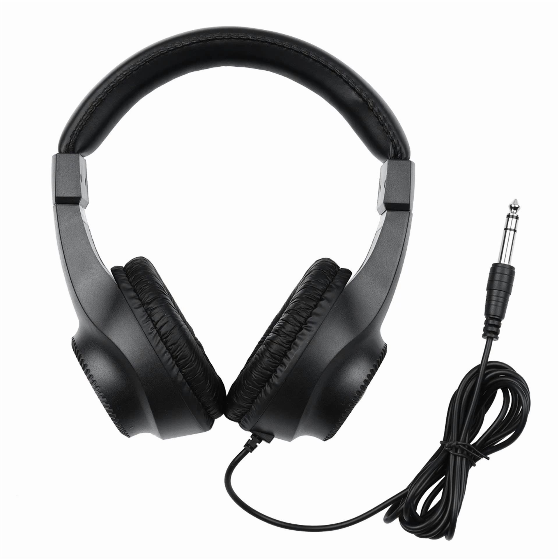 Rhea Wired Over-Ear DJ Studio Monitor Headphones (Black, 1 Pack) cbxw6