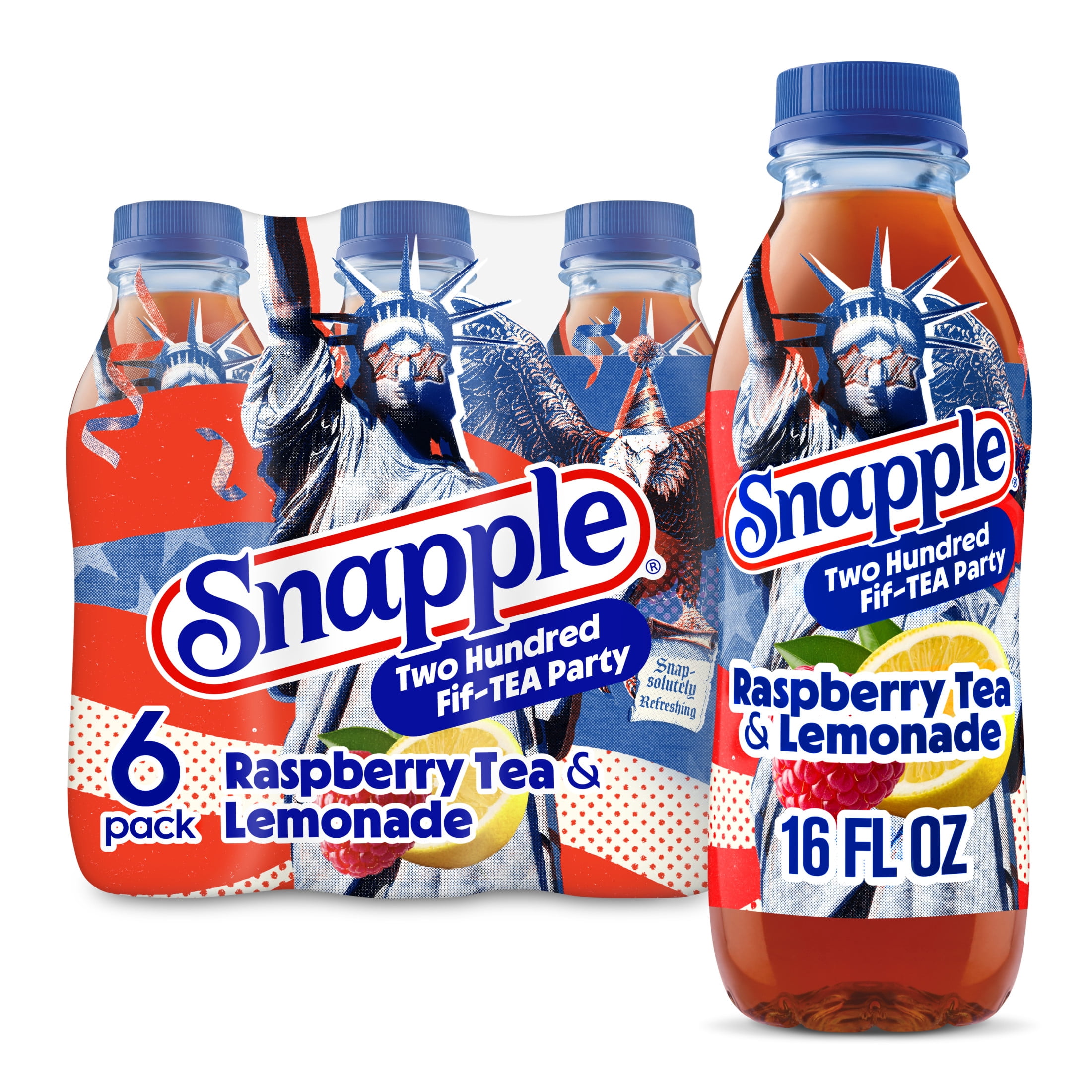 Snapple Raspberry Tea and Lemonade, Two Hundred Fif-TEA Party Limited Edition (6 Pack, 16 fl oz) fsws9