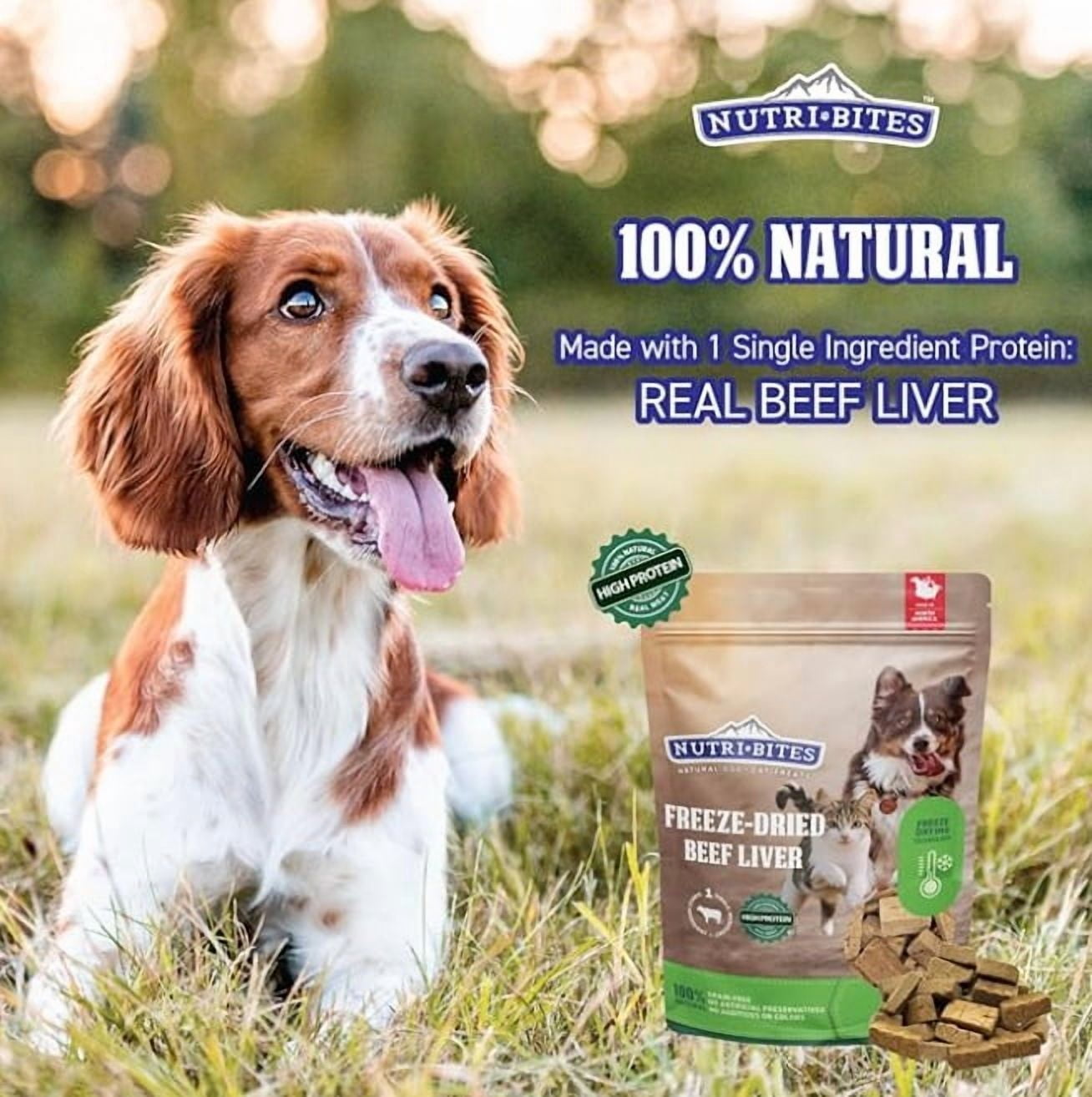 Canature Global NutriBites Freeze Dried Beef Liver Dog and Cat Treats (Natural, High-Protein) (54 oz, 2-Pack) l4u8g