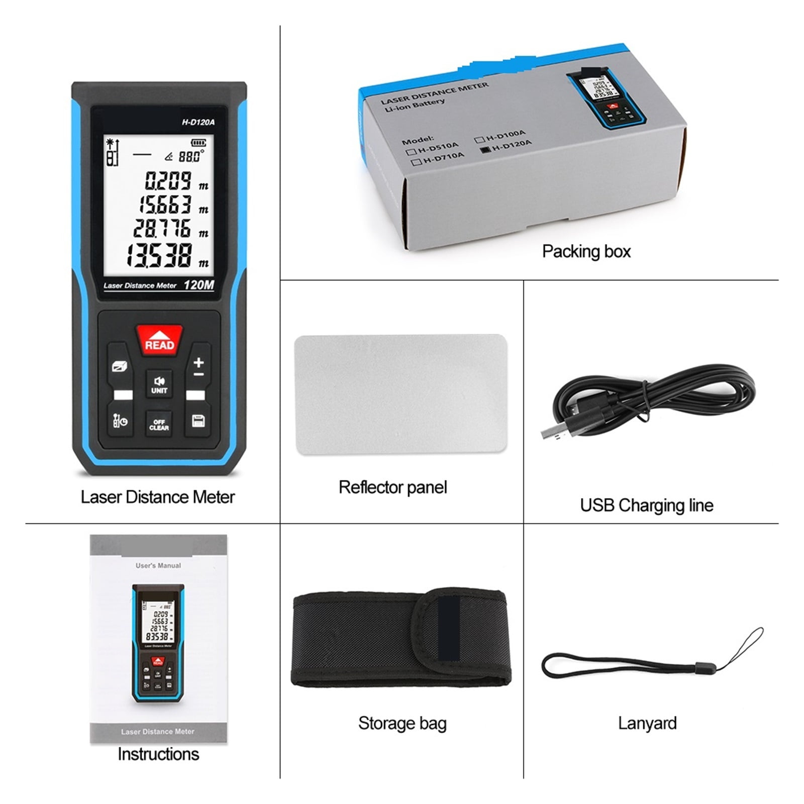 Laiye Digital Laser Distance Meter High Accuracy Measuring Tool (Black, 131 ft) 2oklk