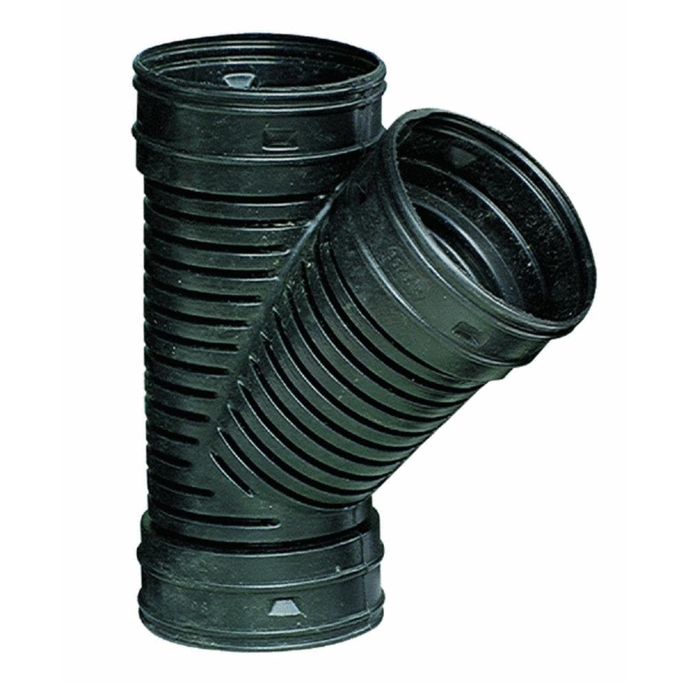 Advanced Drainage Wye Pipe Fitting (Black, 4 in x 4 in x 4 in) fl5yk