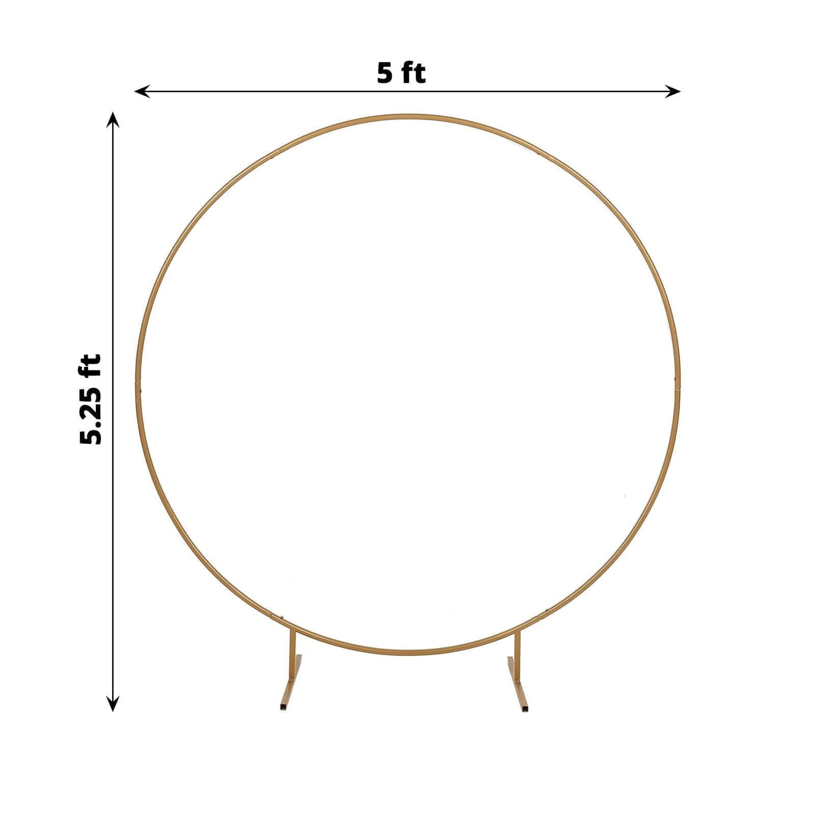 Efavormart 5ft Gold Metal Round Backdrop Stand for Wedding Arch and Party Decorations (Gold, 5ft) 75rjd
