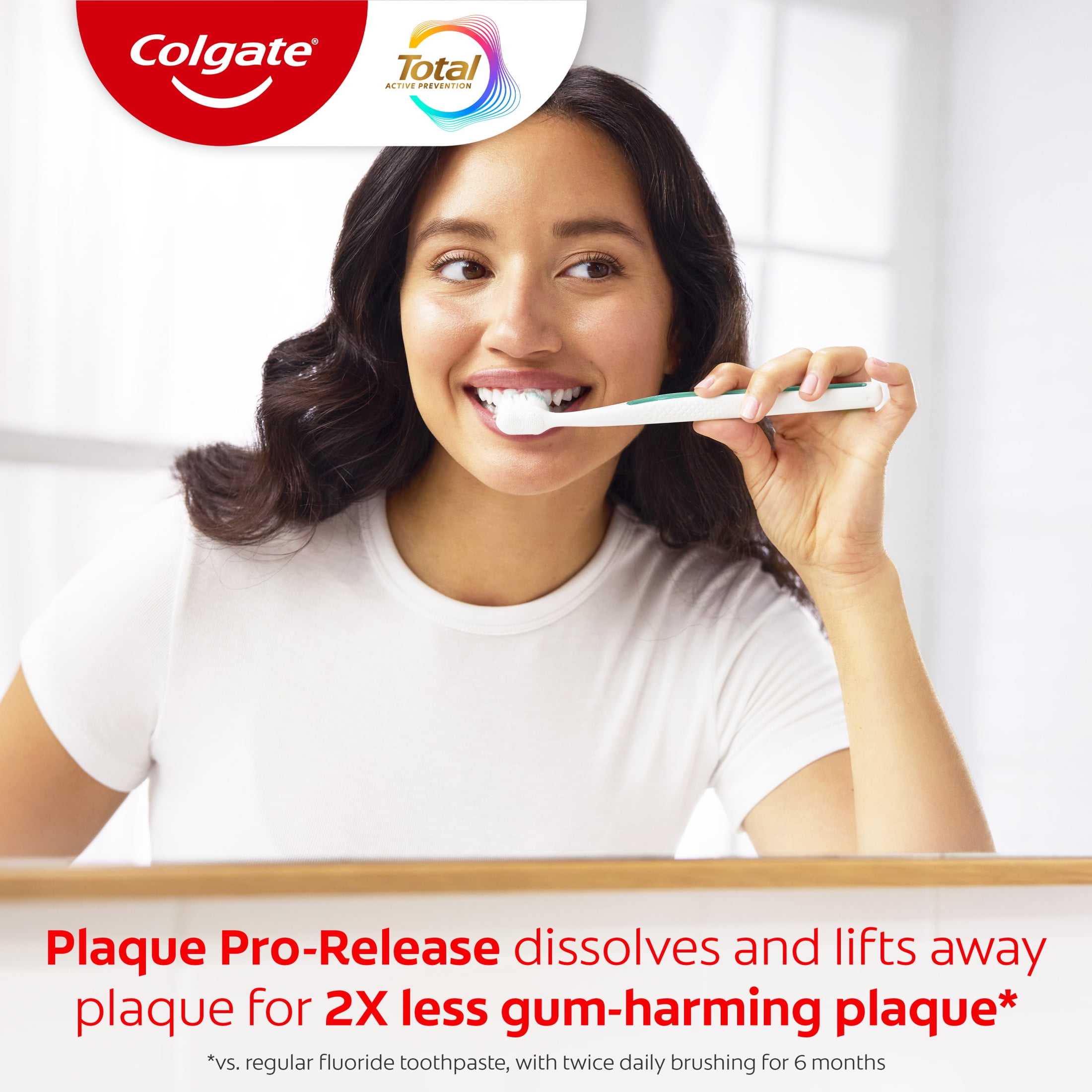 Colgate Total Plaque Pro Release Whitening Toothpaste (Mint, 3.0 oz) 8oebv