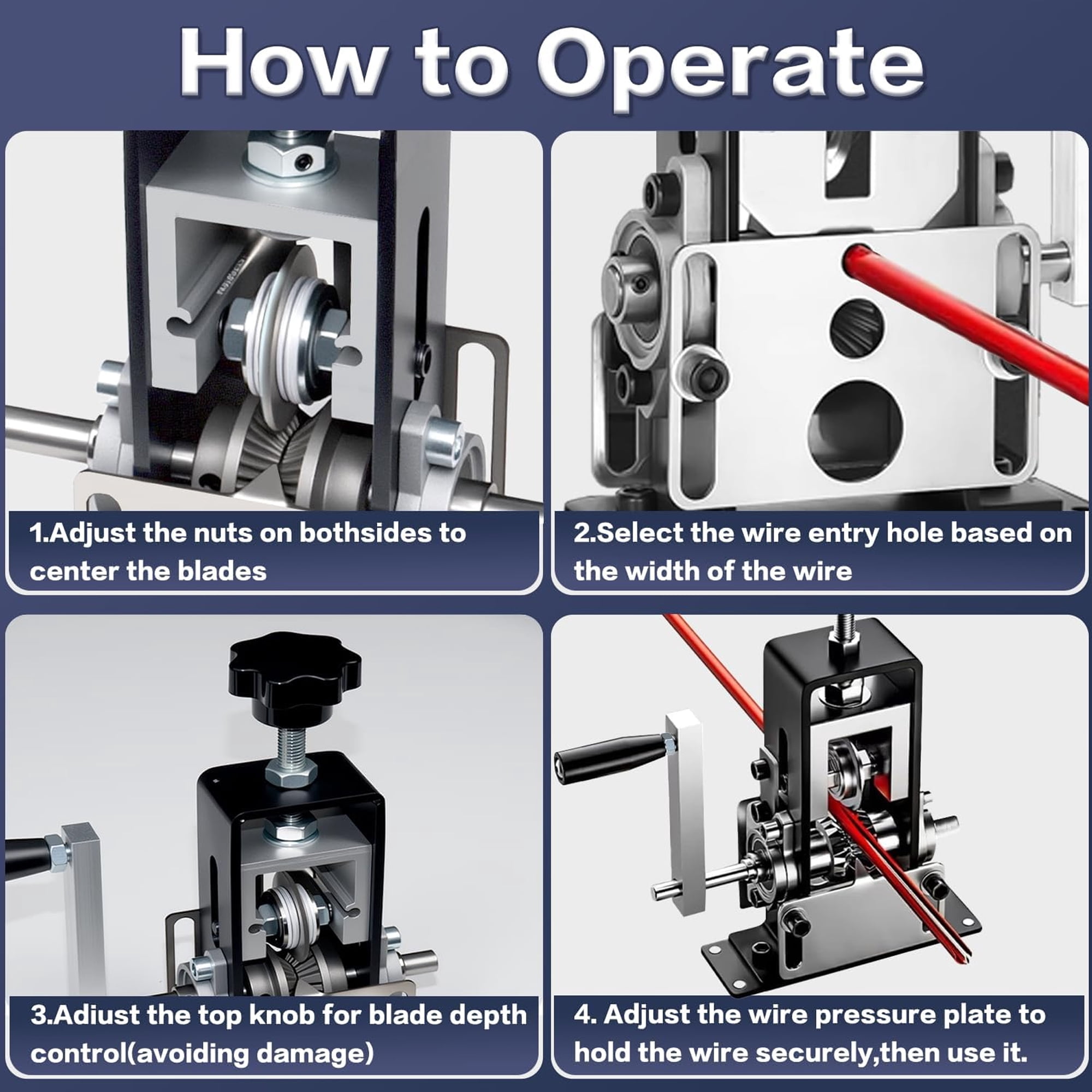 DEXIMRO Wire Stripping Machine for Copper Recycling, Manual and Drill Powered Cable Peeler (Silver, 0.06-1 in) 85qvu