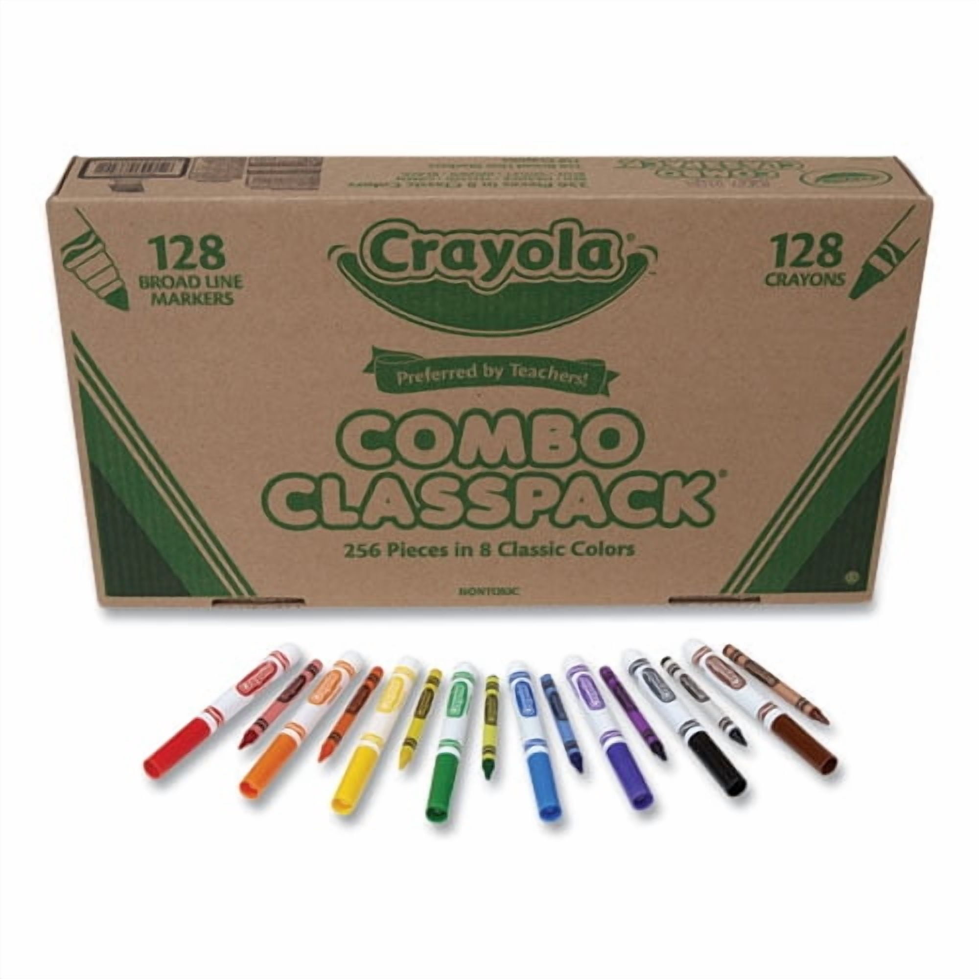 Crayola Crayon and Marker Classpack Set, Washable Art Supplies for Classroom Projects (Assorted Colors, 512 Pieces) 8k0uj