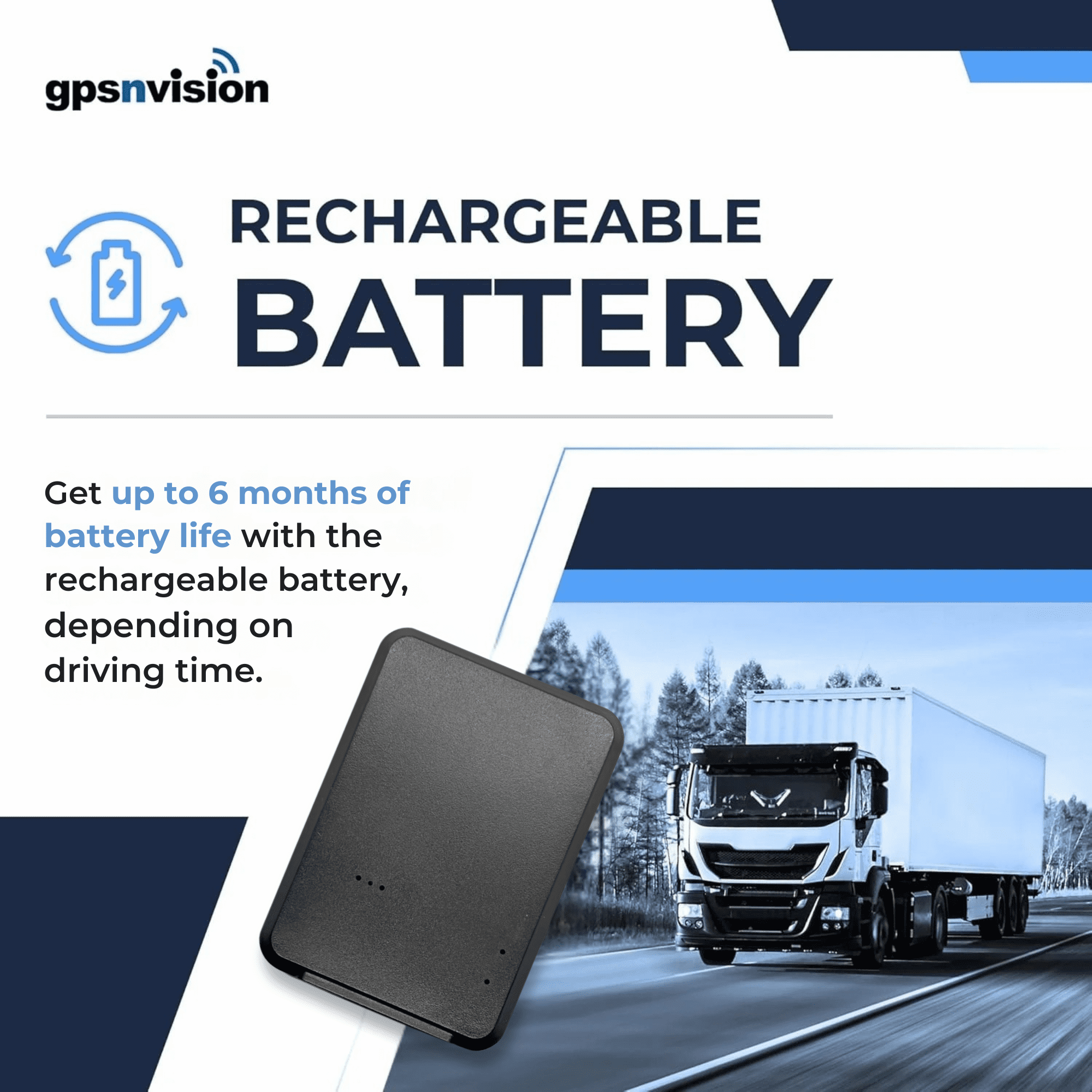 GPSnVision Magnetic Real-Time GPS Tracker for Vehicles (Black, 0.1 oz) sbwvi