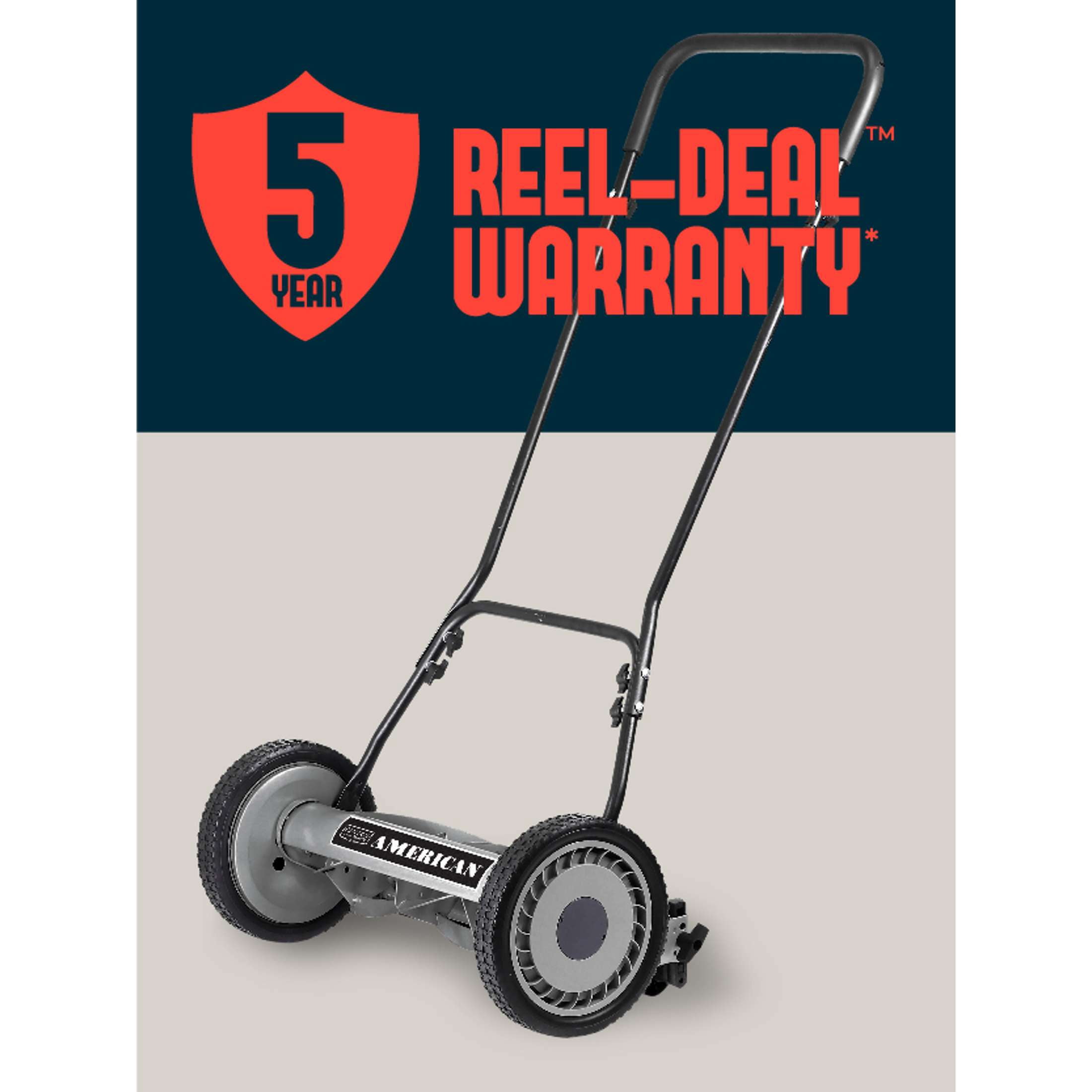American Lawn Mower 1815-18 Push Reel Mower (Blue, 18 in) pmhhd