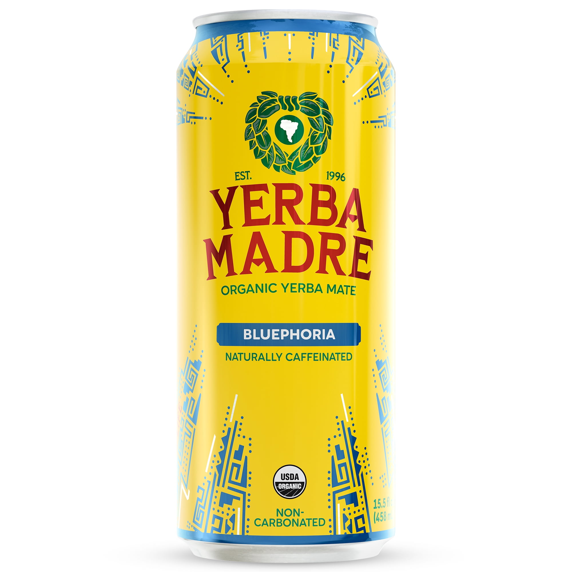 Guayaki Organic Yerba Mate Bluephoria Energy Drink (Blueberry Elderberry, 15.5 fl oz) ksqkf